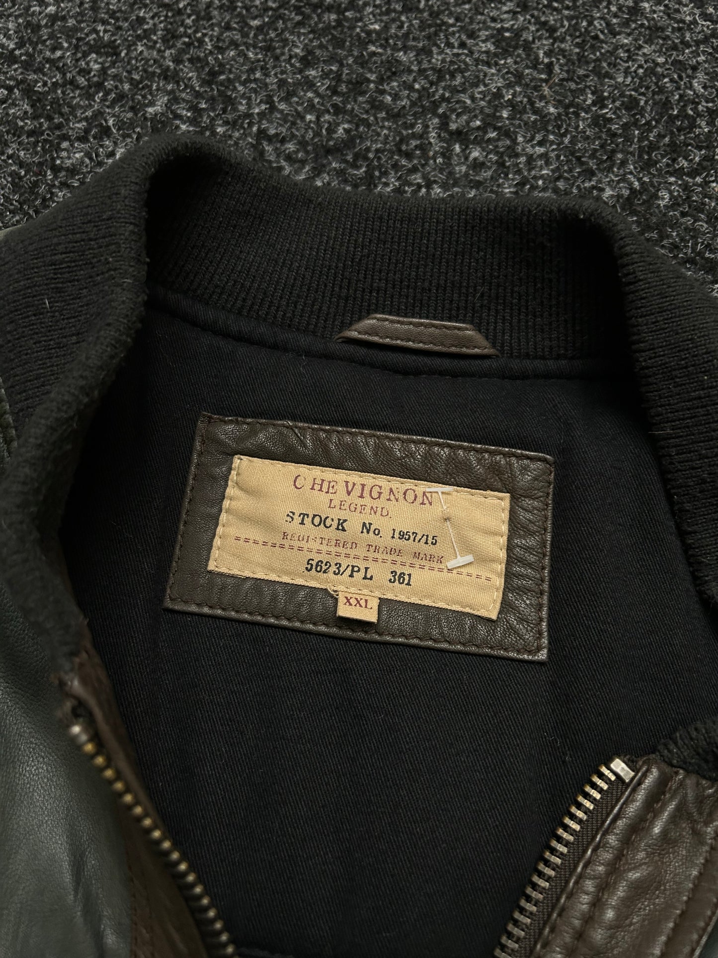 Chevignon Leather Jacket XXL 1957