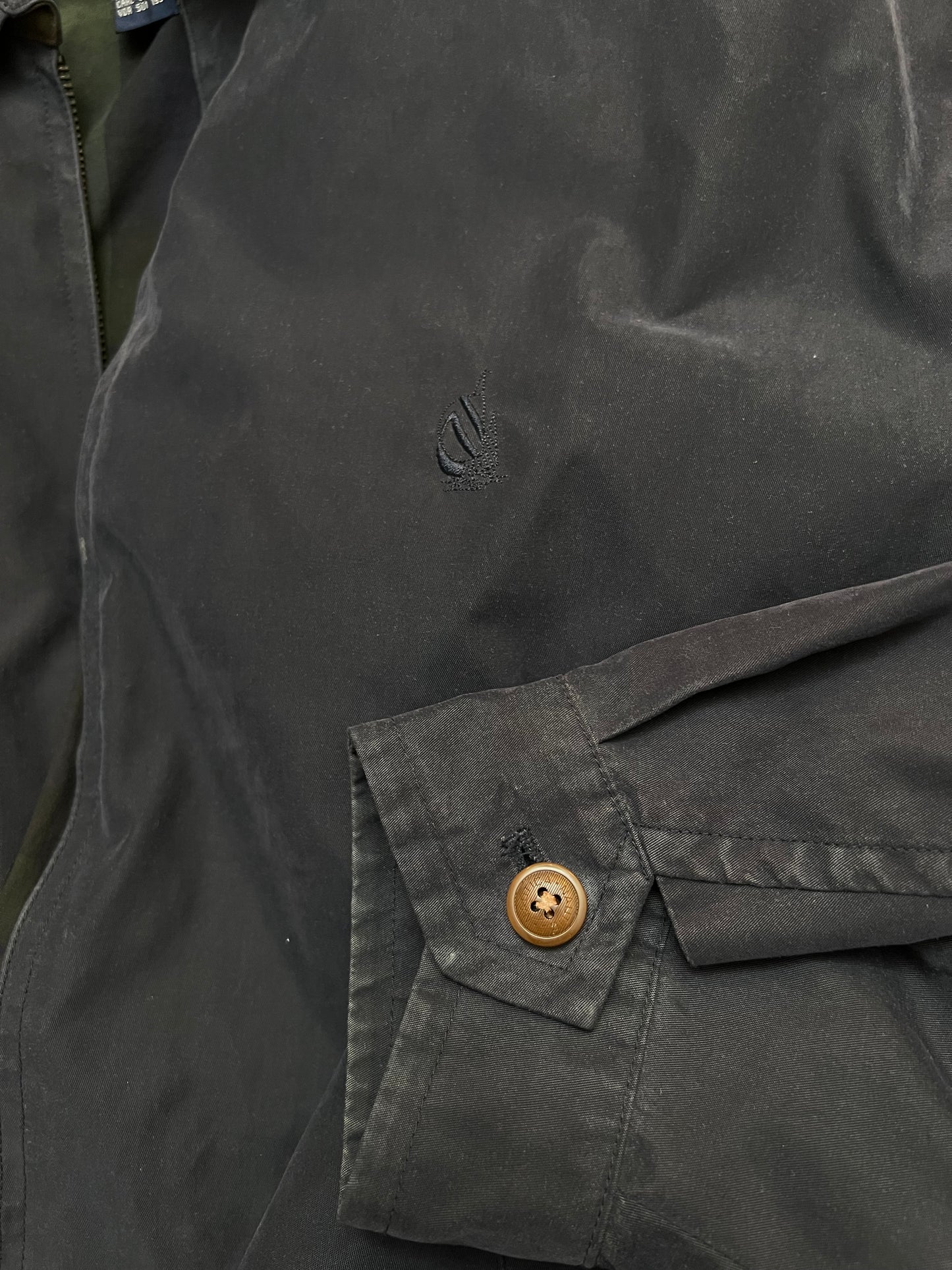 Vintage Nautica Harrington Jacket Large Navy Blue