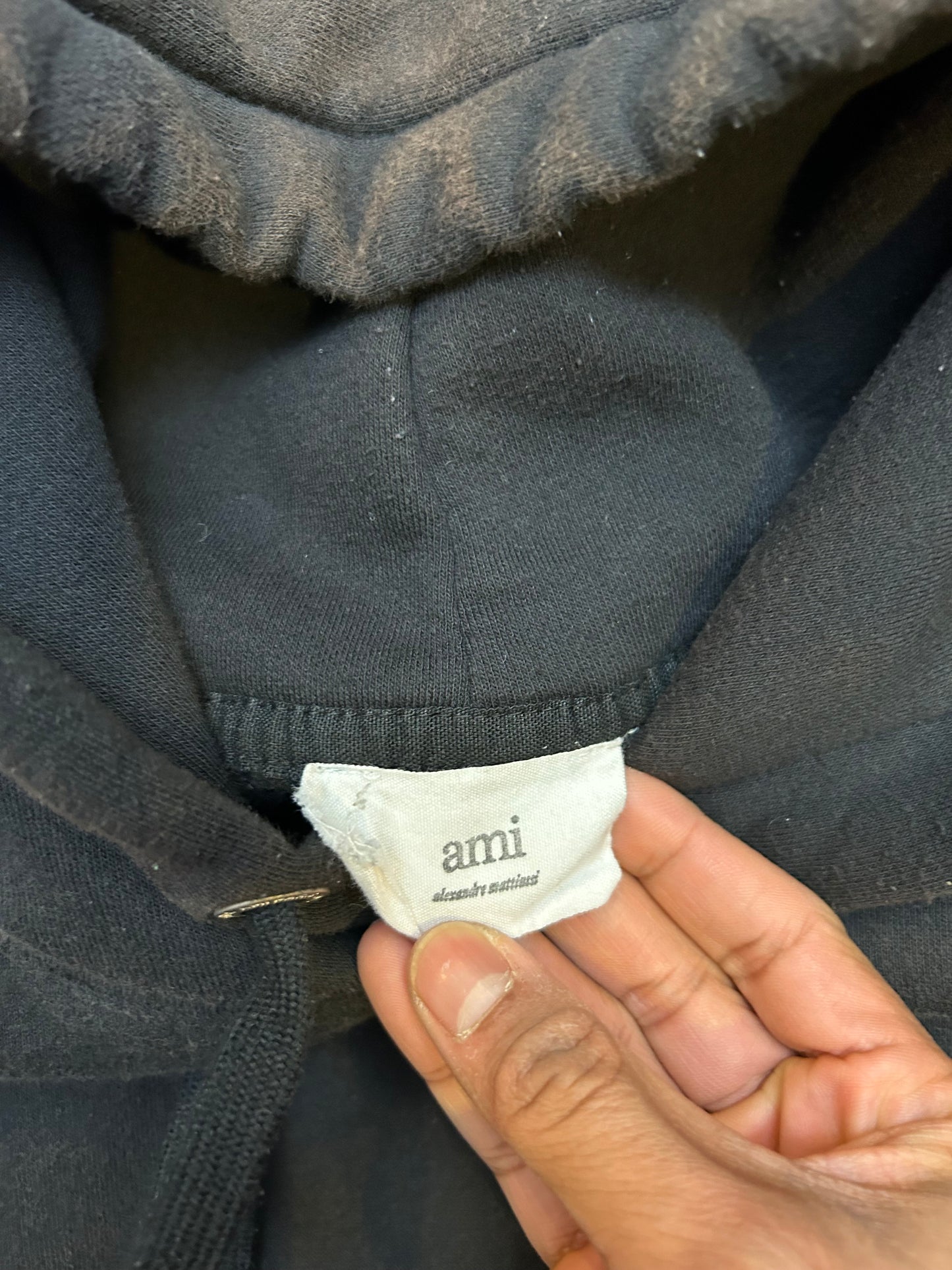Faded Ami Paris Hoodie Black Small