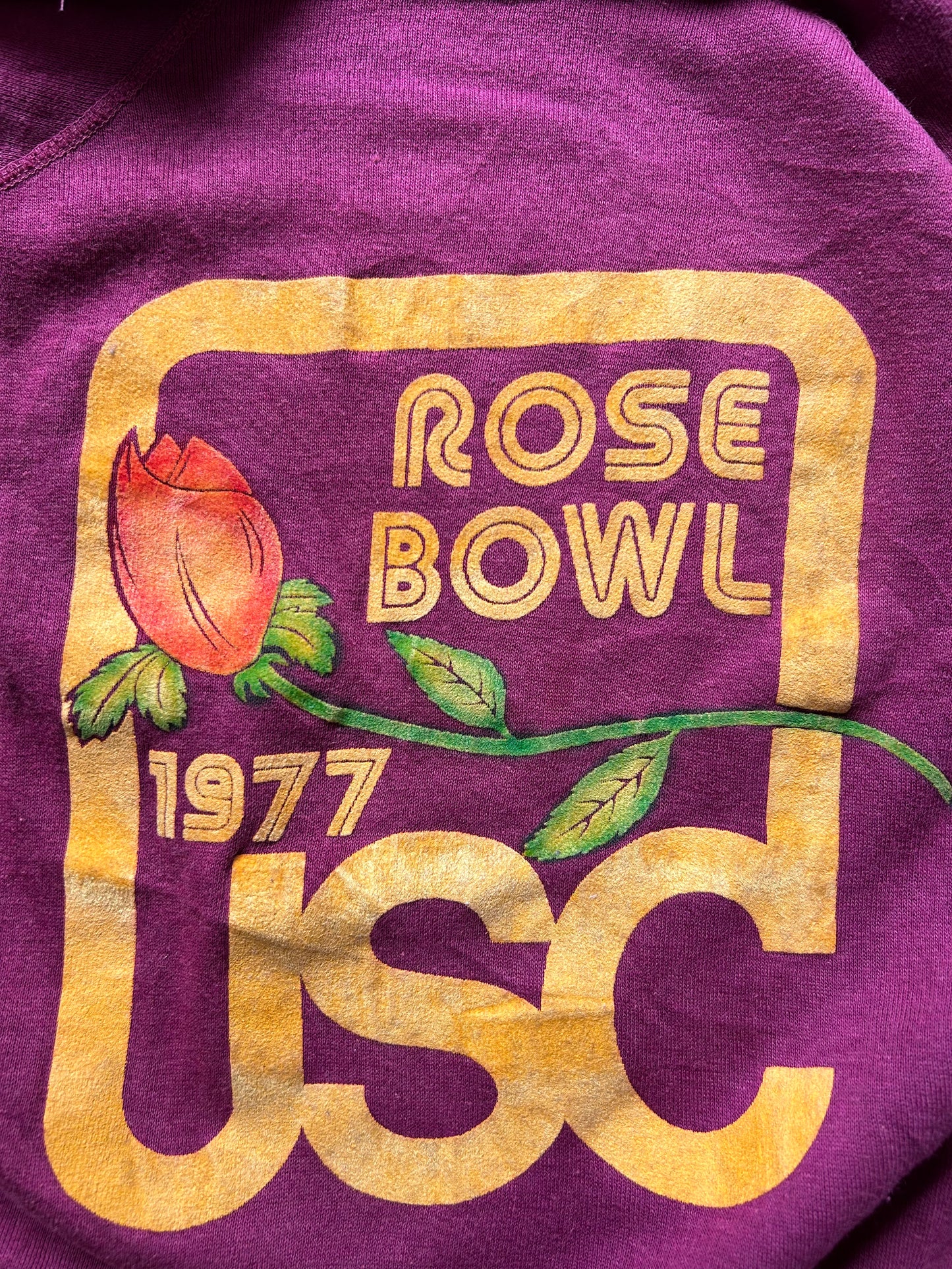Vintage Rose Bowl USC Sweater Maroon Large