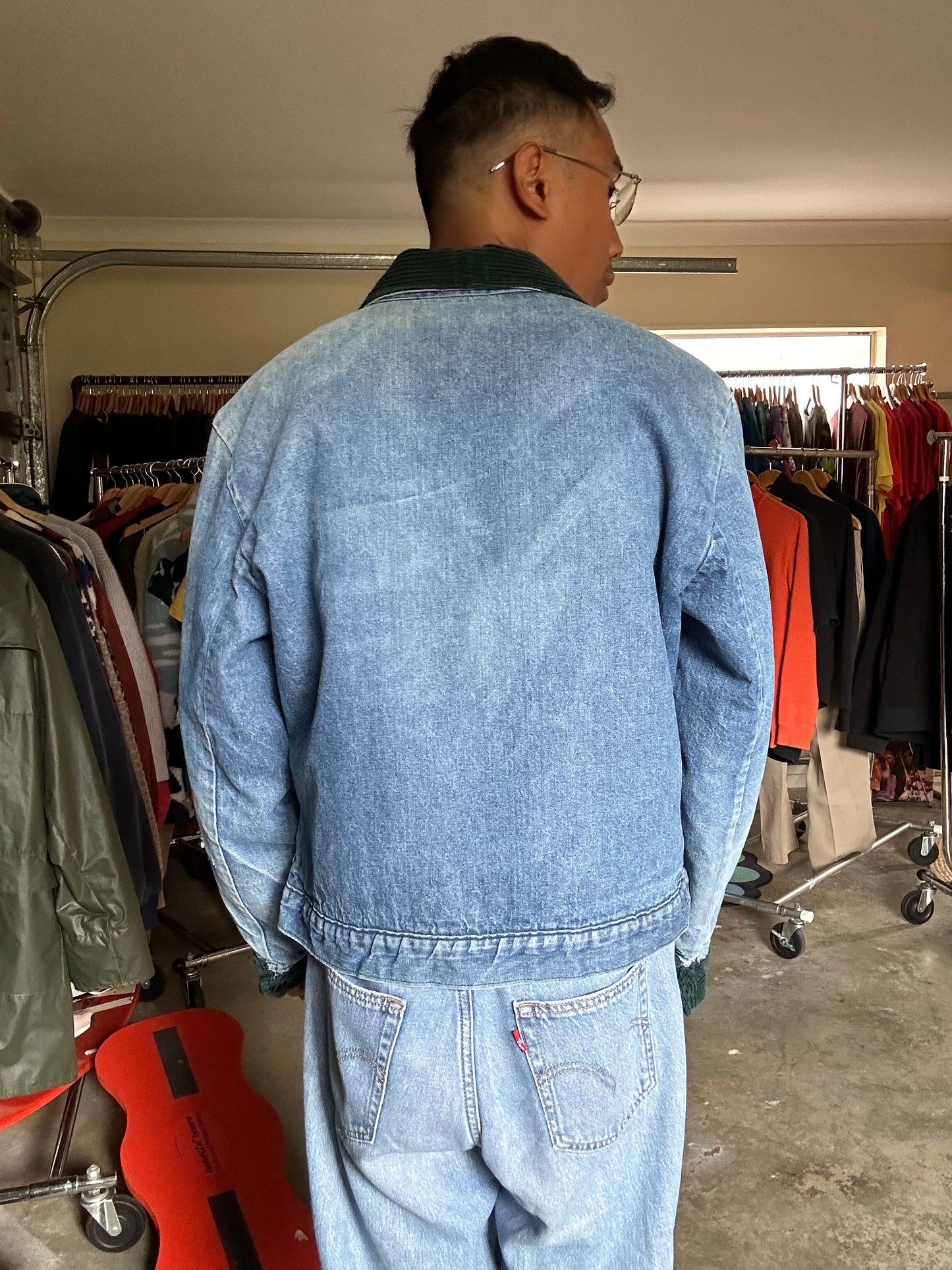 vintage Sears denim work jacket from the 1960s or 1970s, Scoville
