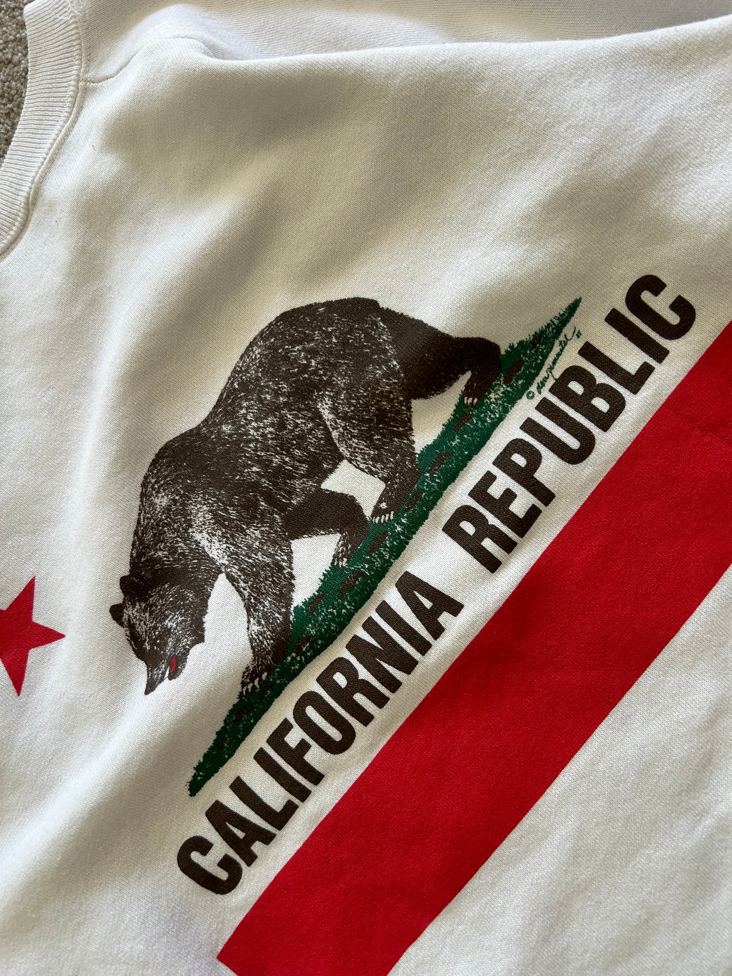 Vintage California Republic Sweater 1997 White Large