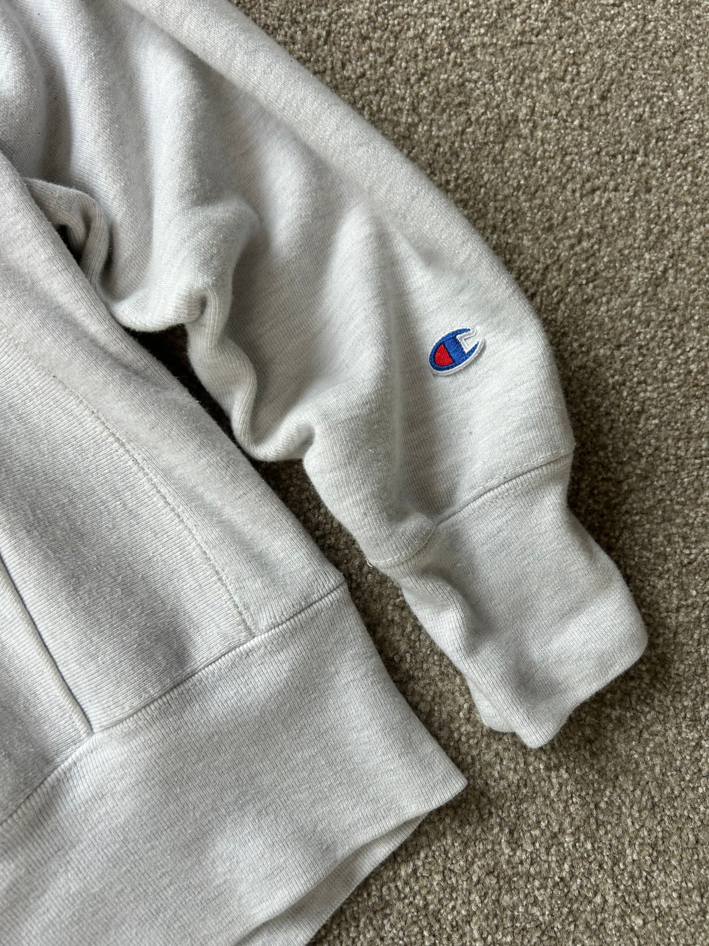 St. Lawrence Reverse Weave Cotton Exchange Hoodie Champion Large Grey