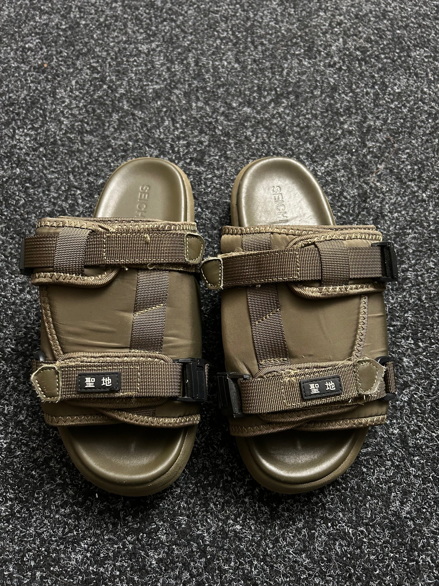 SEICHI YOROI Japan Utility Sandals size 8 Mens fits 7 Mens Olive