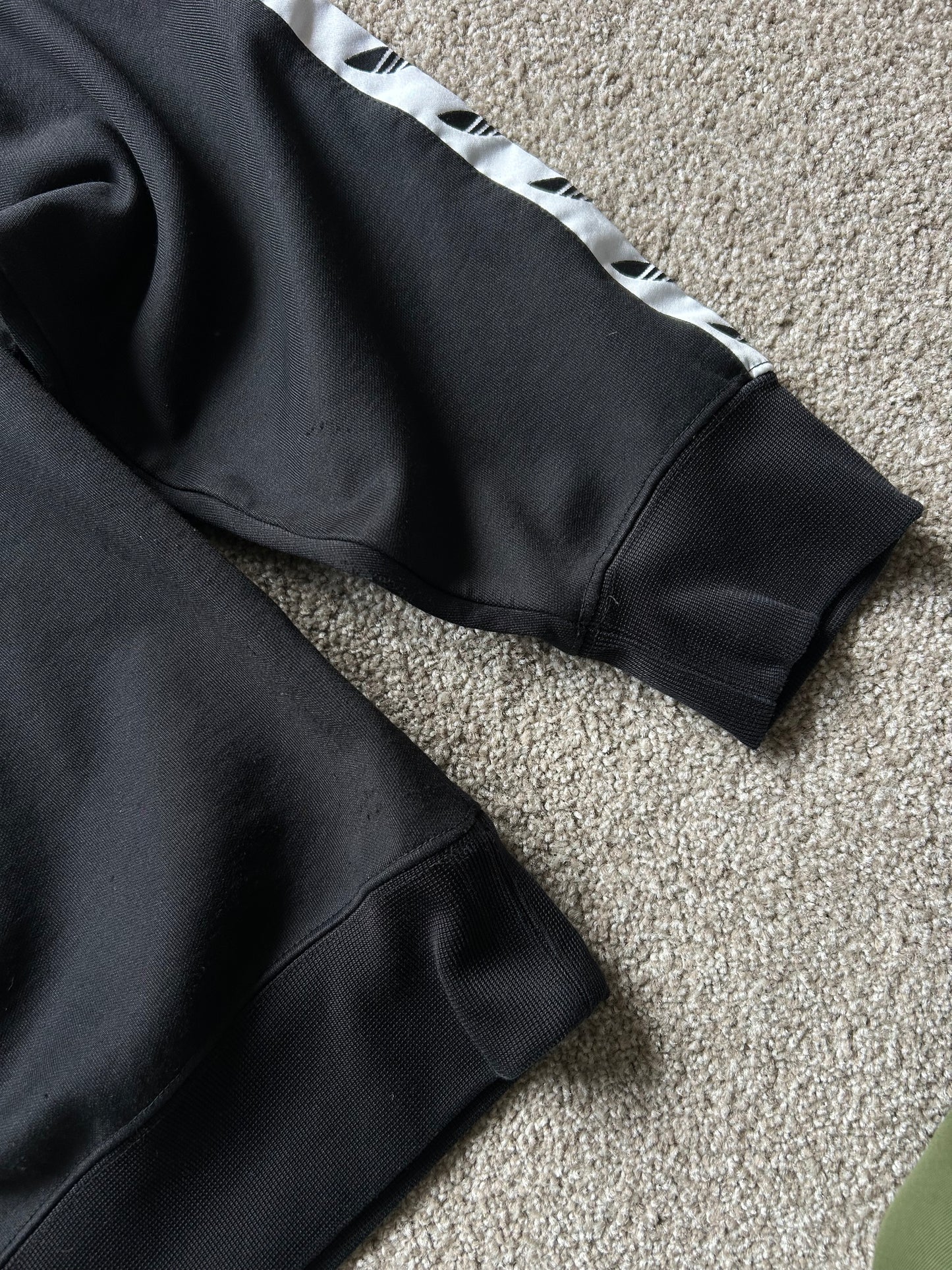 Adidas Trefoil Black and White Taped Crewneck Sweatshirt