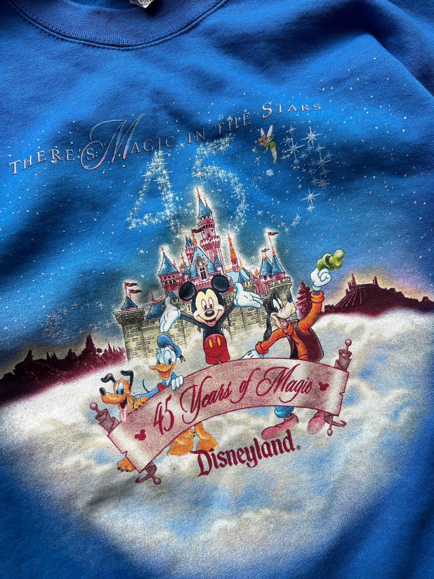 VINTAGE DISNEYLAND SWEATSHIRT Small Blue Made in USA
