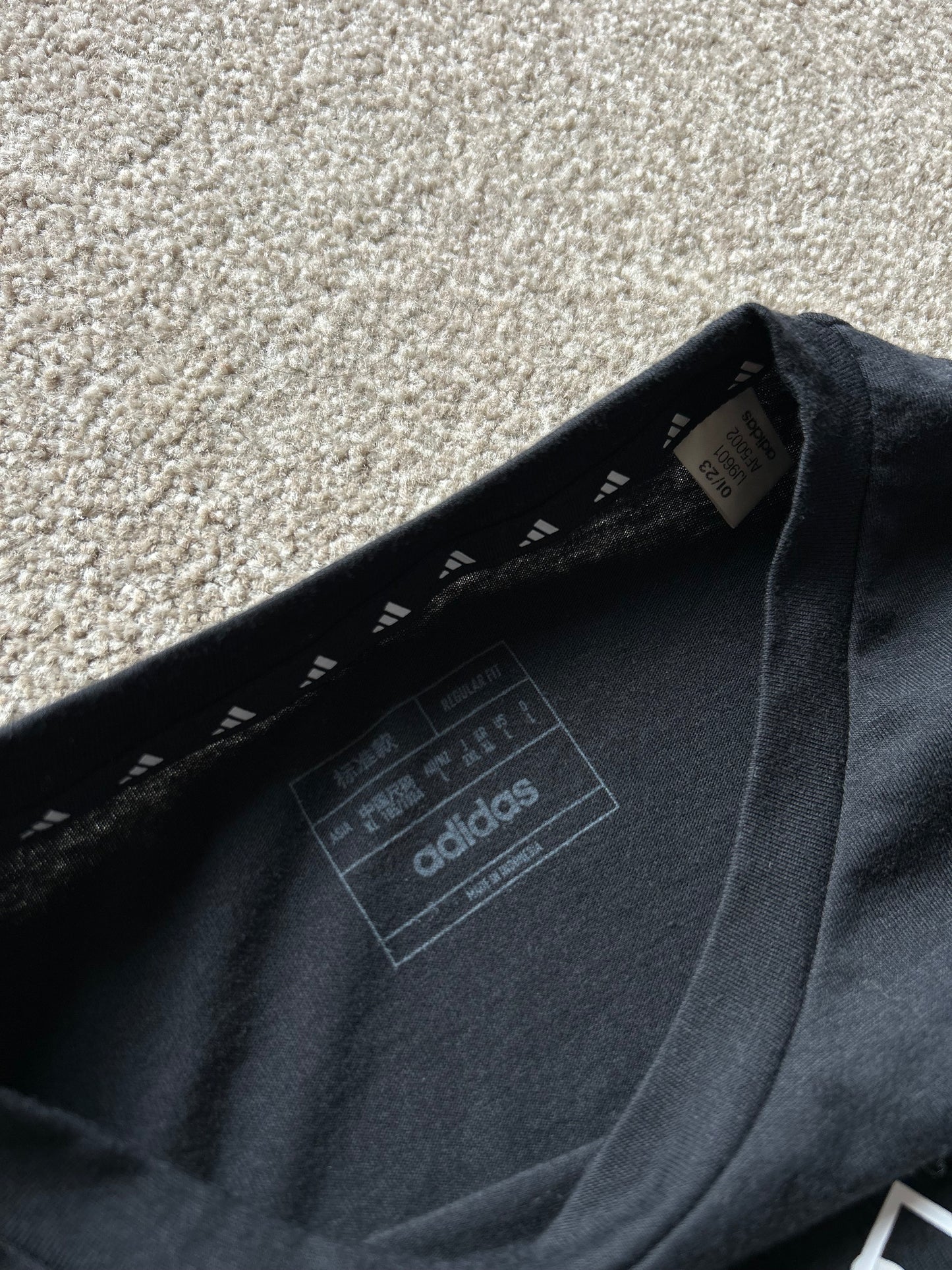 Adidas Essential Big Logo Tee Black Large