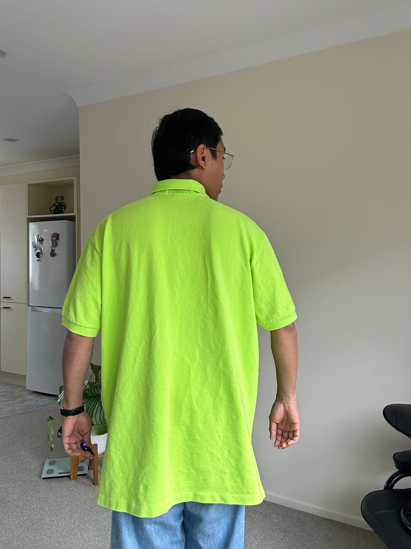 Polo Ralph Lauren logo short-sleeve polo shirt in lime green cotton XL