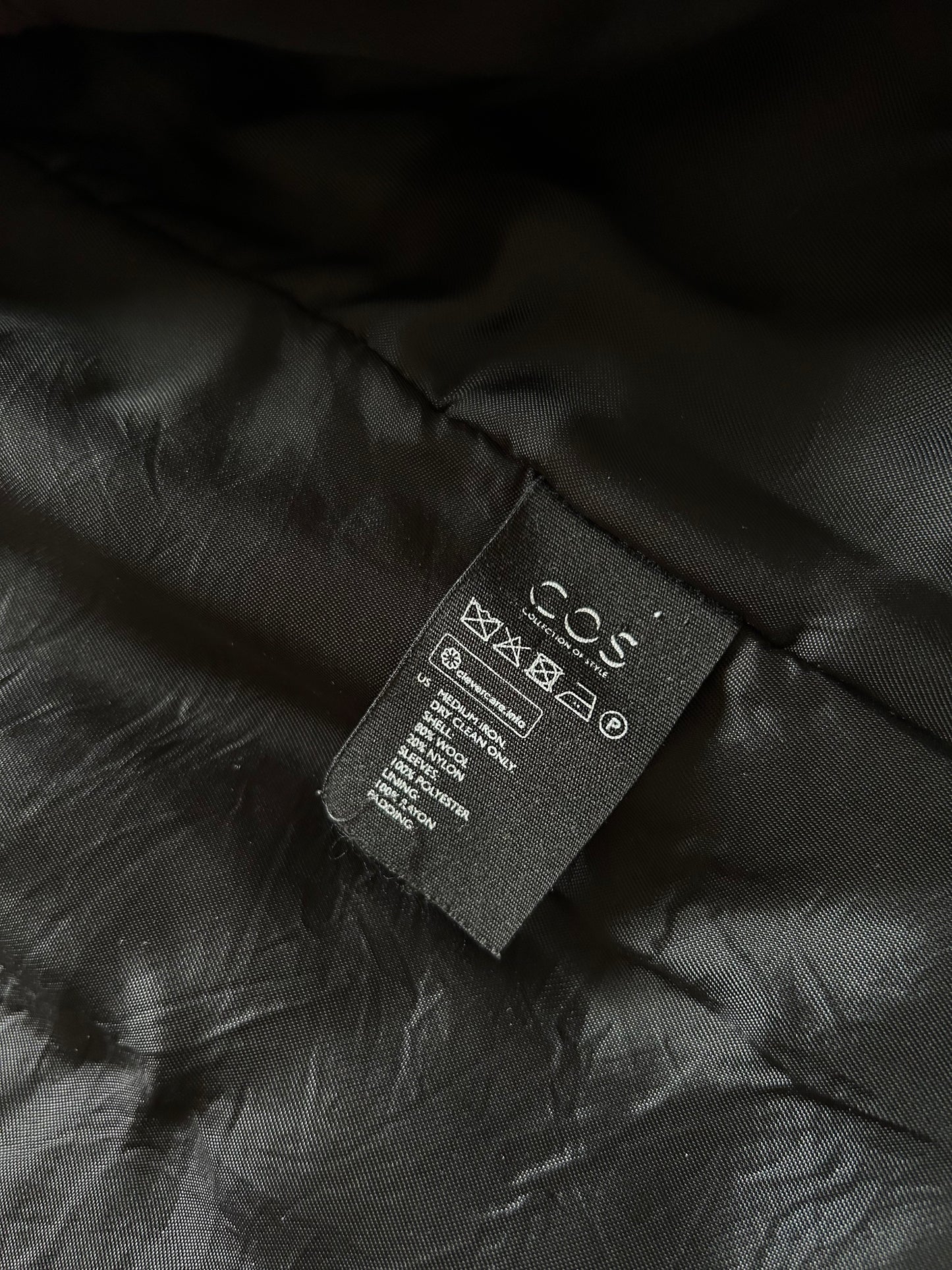 Cos Wool Jacket Coat Purple Medium