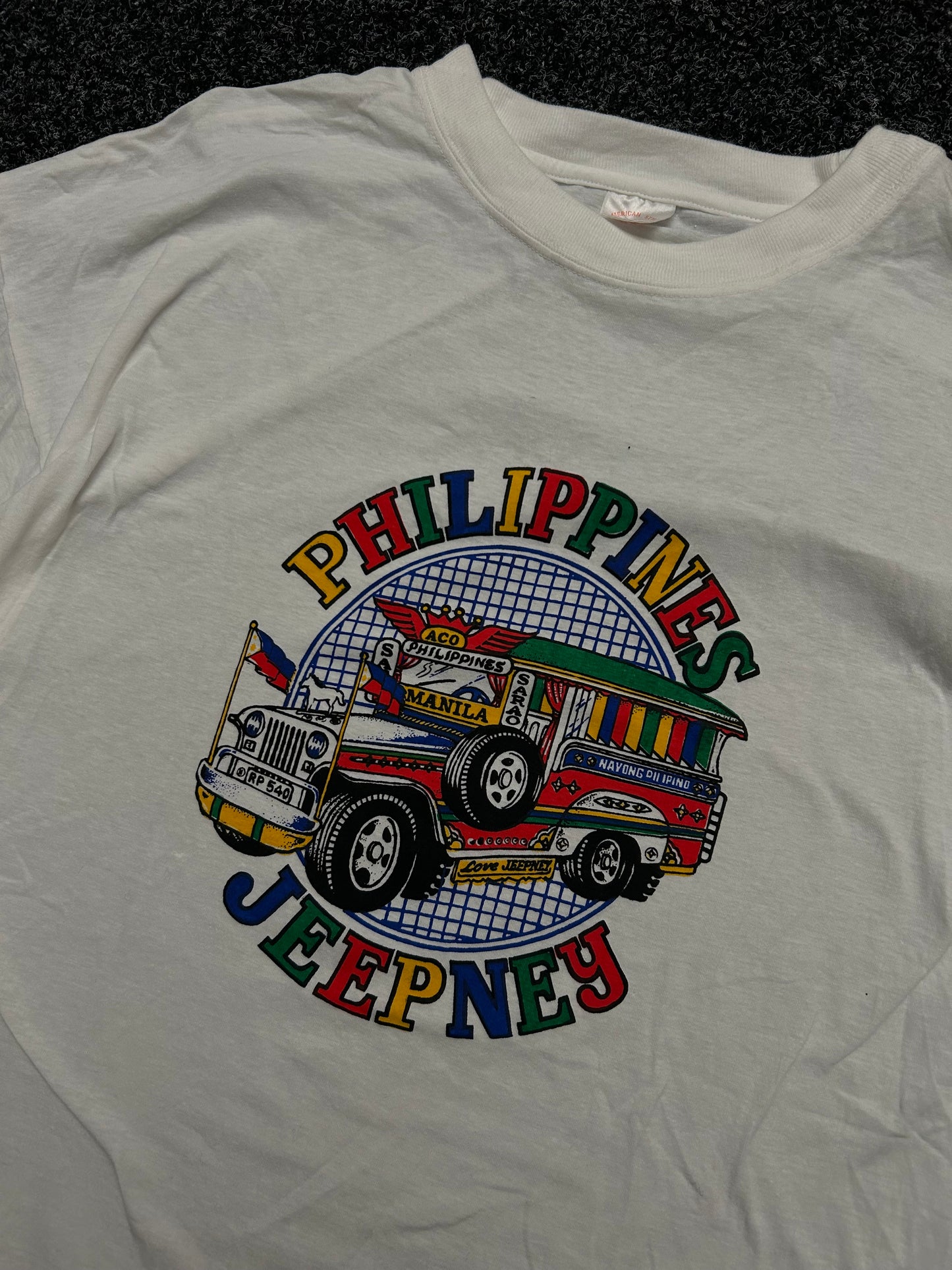 Vintage Philippines Jeepney Tee White XL