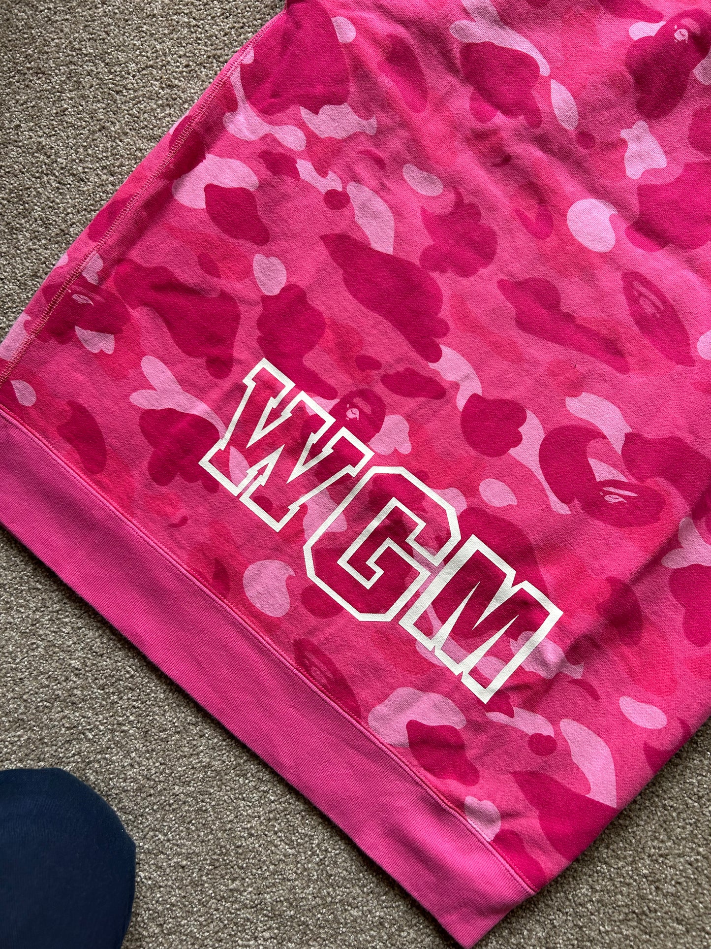 Bape Camo Shark Sweater Pink Sample! Made in Japan Large