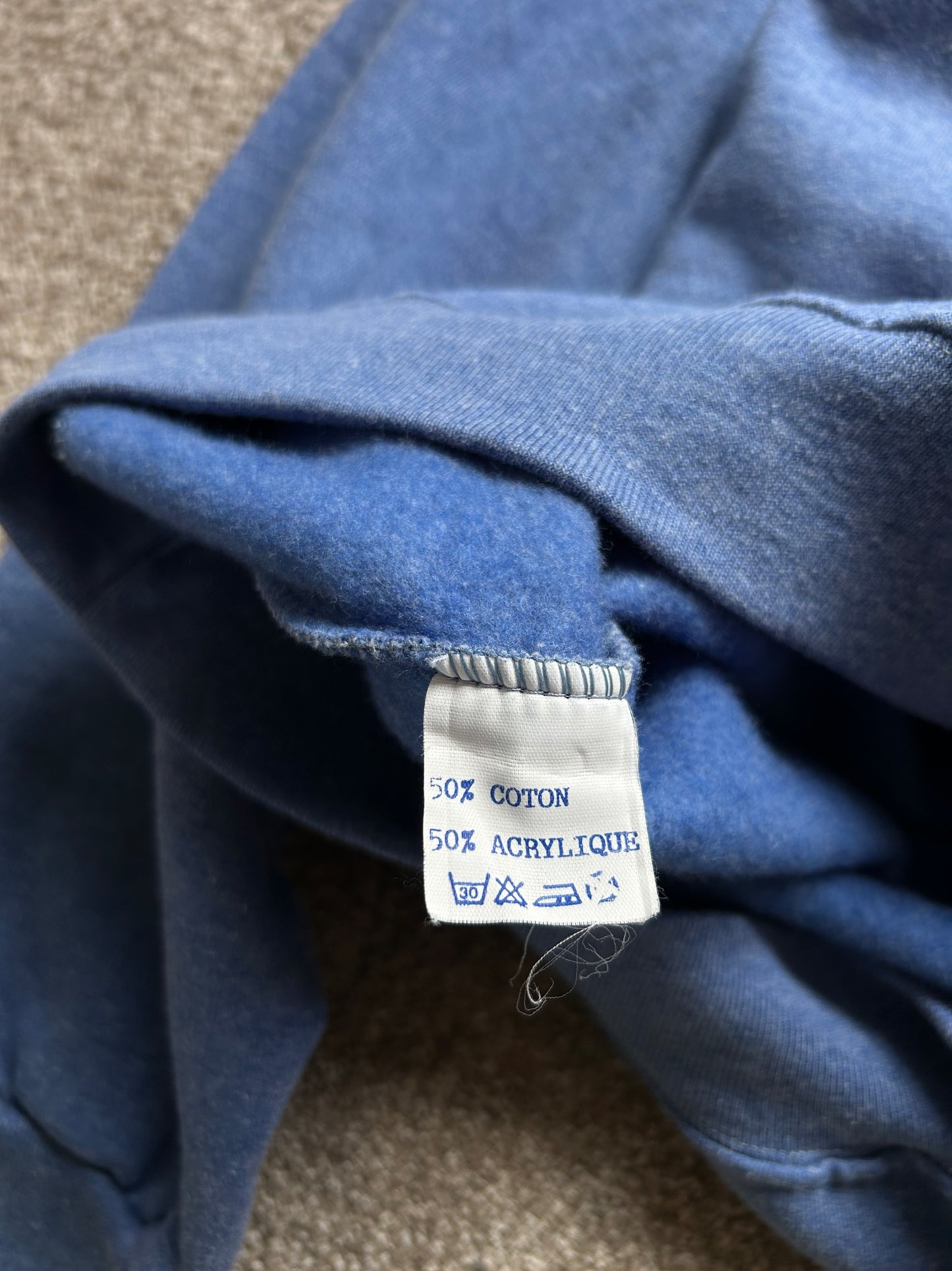 Vintage Paris France Blue Sweater Large
