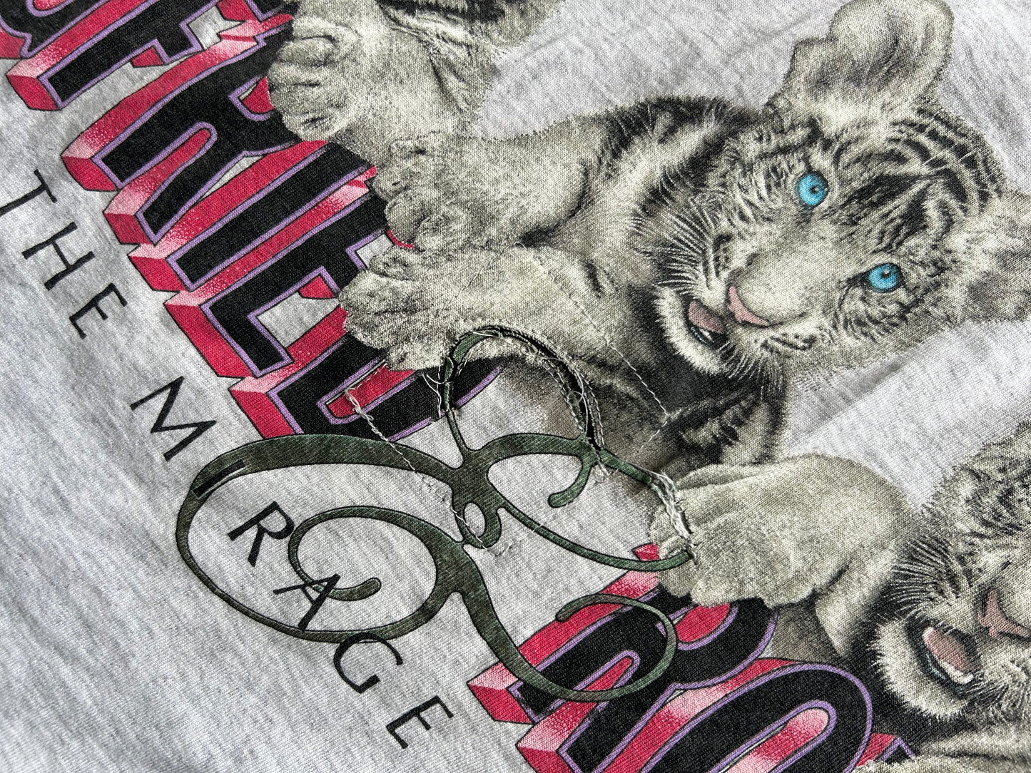 Siegfried and Roy Vintage VTG Grey Layered T Shirt Large 1993