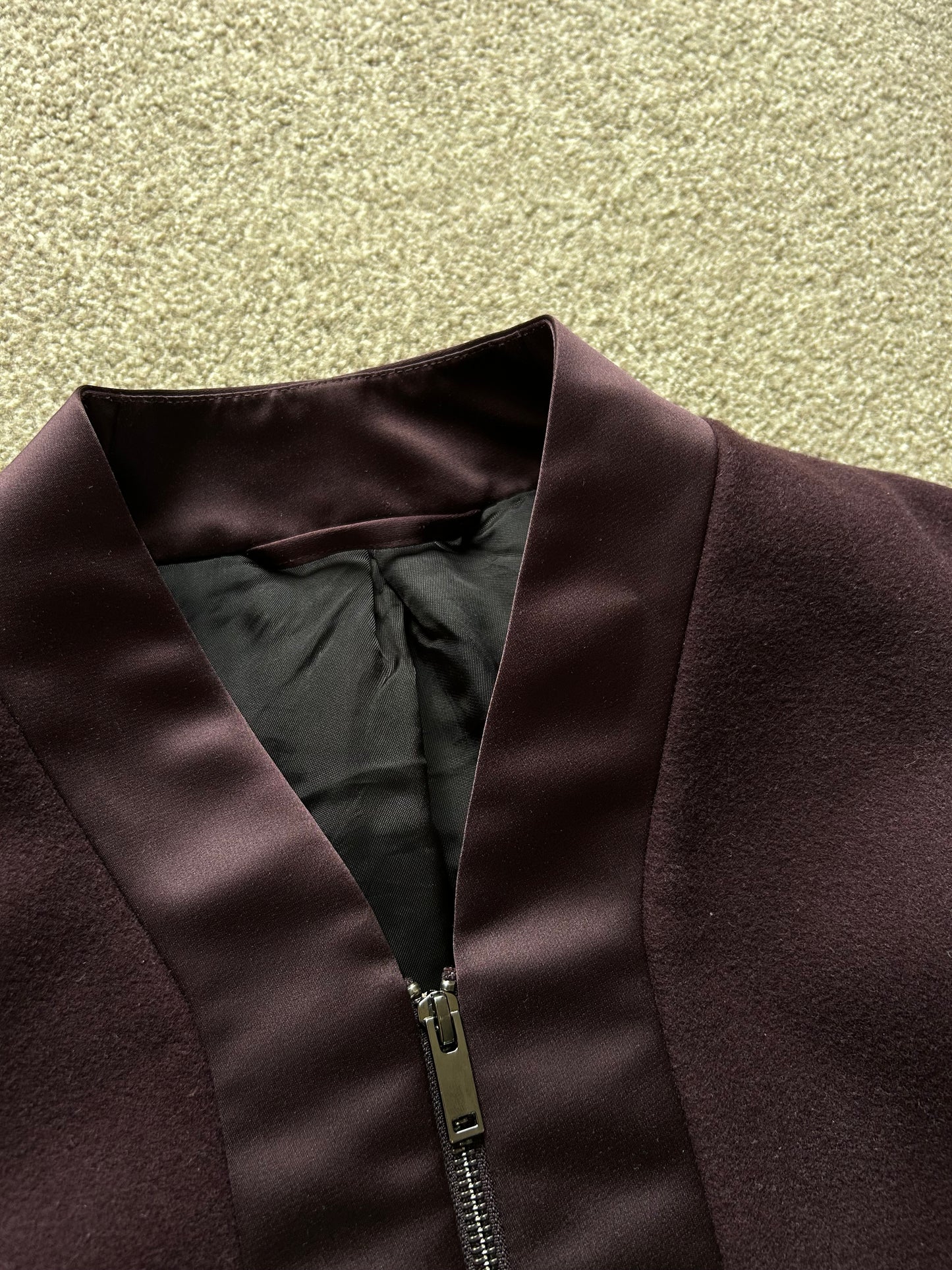 Cos Wool Jacket Coat Purple Medium