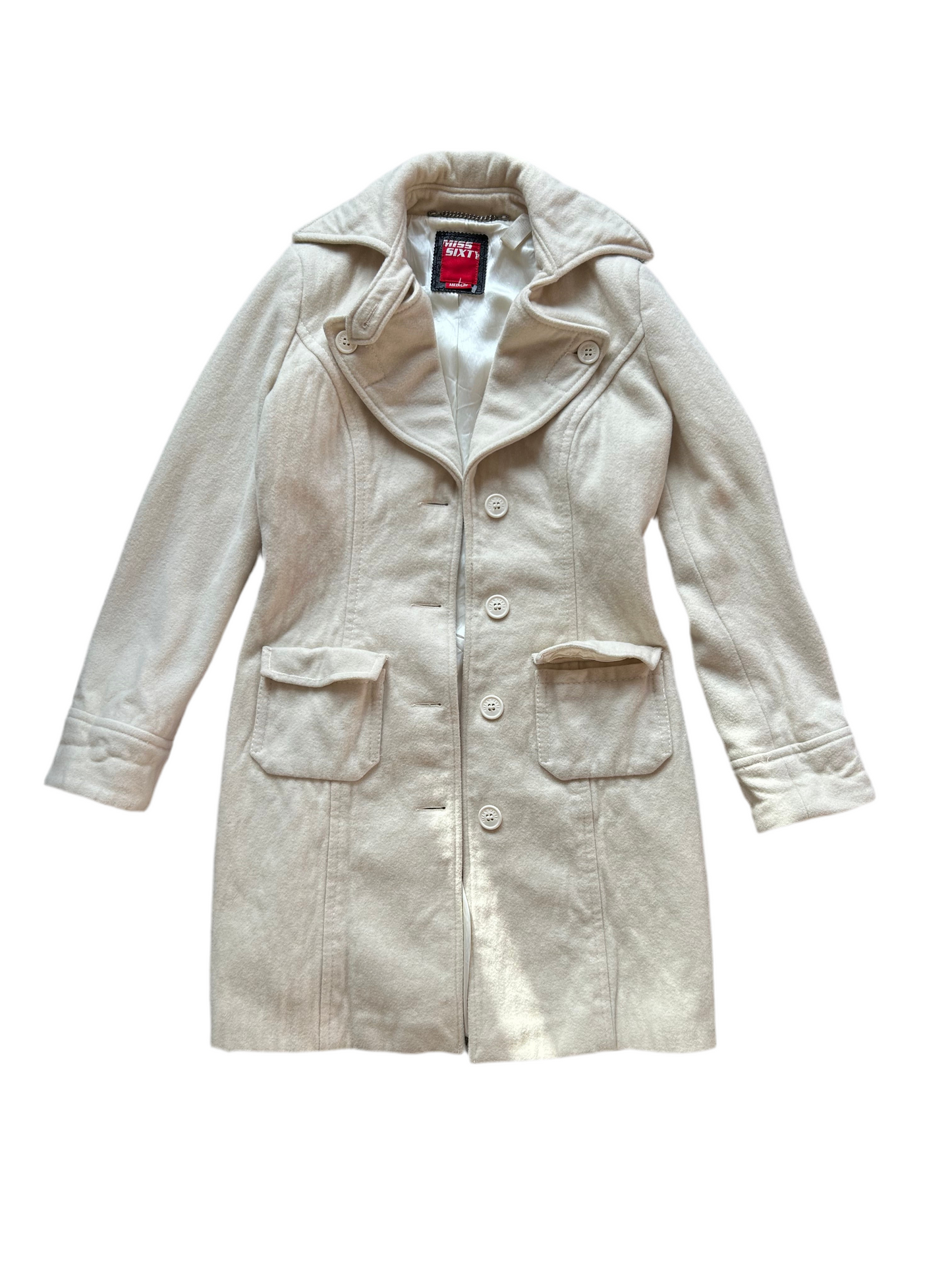 Miss Sixty Wool Trench Coat Medium Y2K