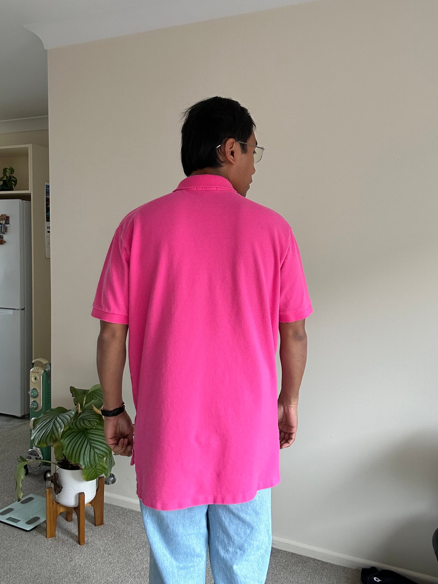 Polo Ralph Lauren men's cotton piqué polo shirt in a pink color Large