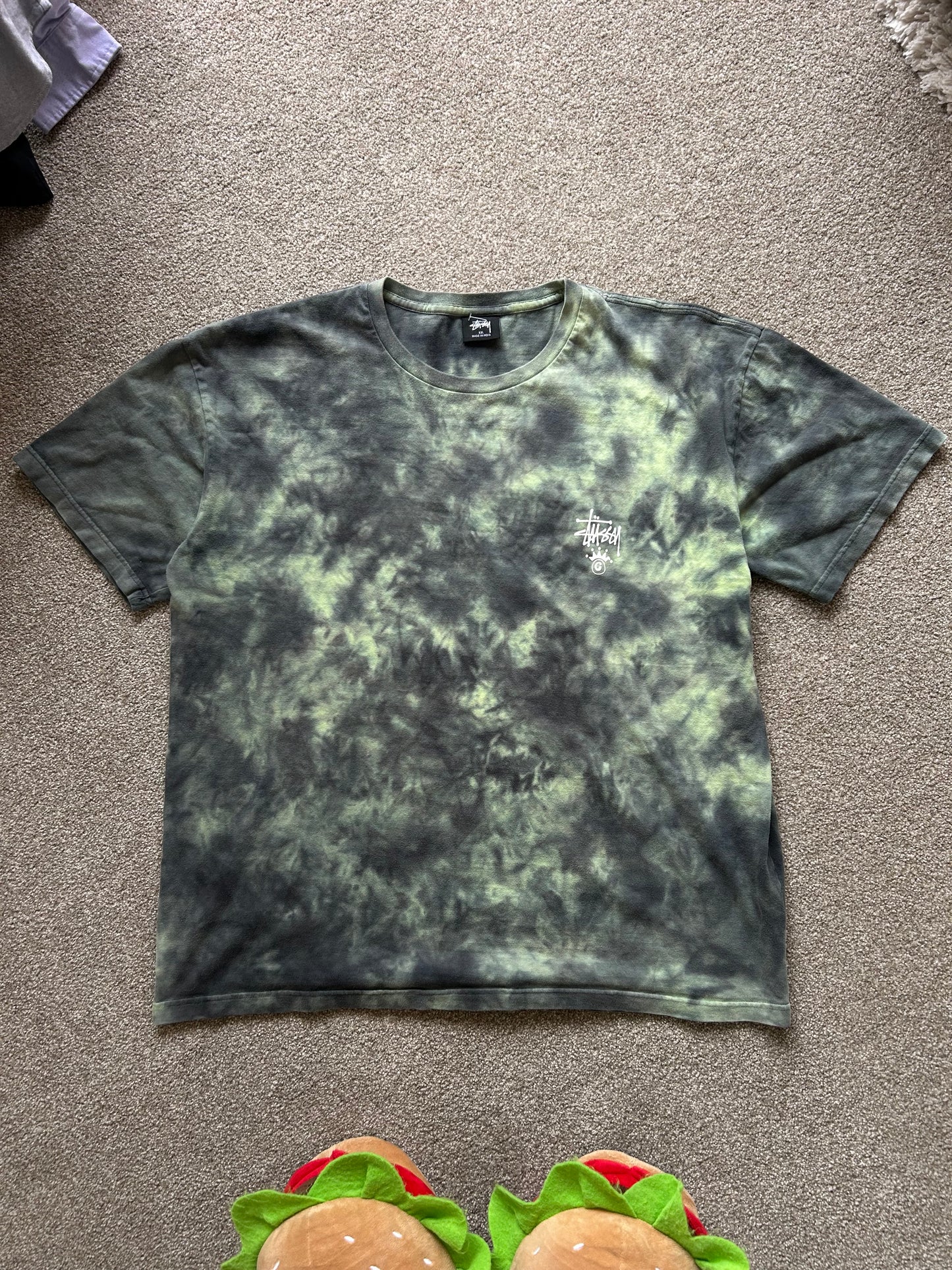 Stussy Tie Dye Green XXL Made in India