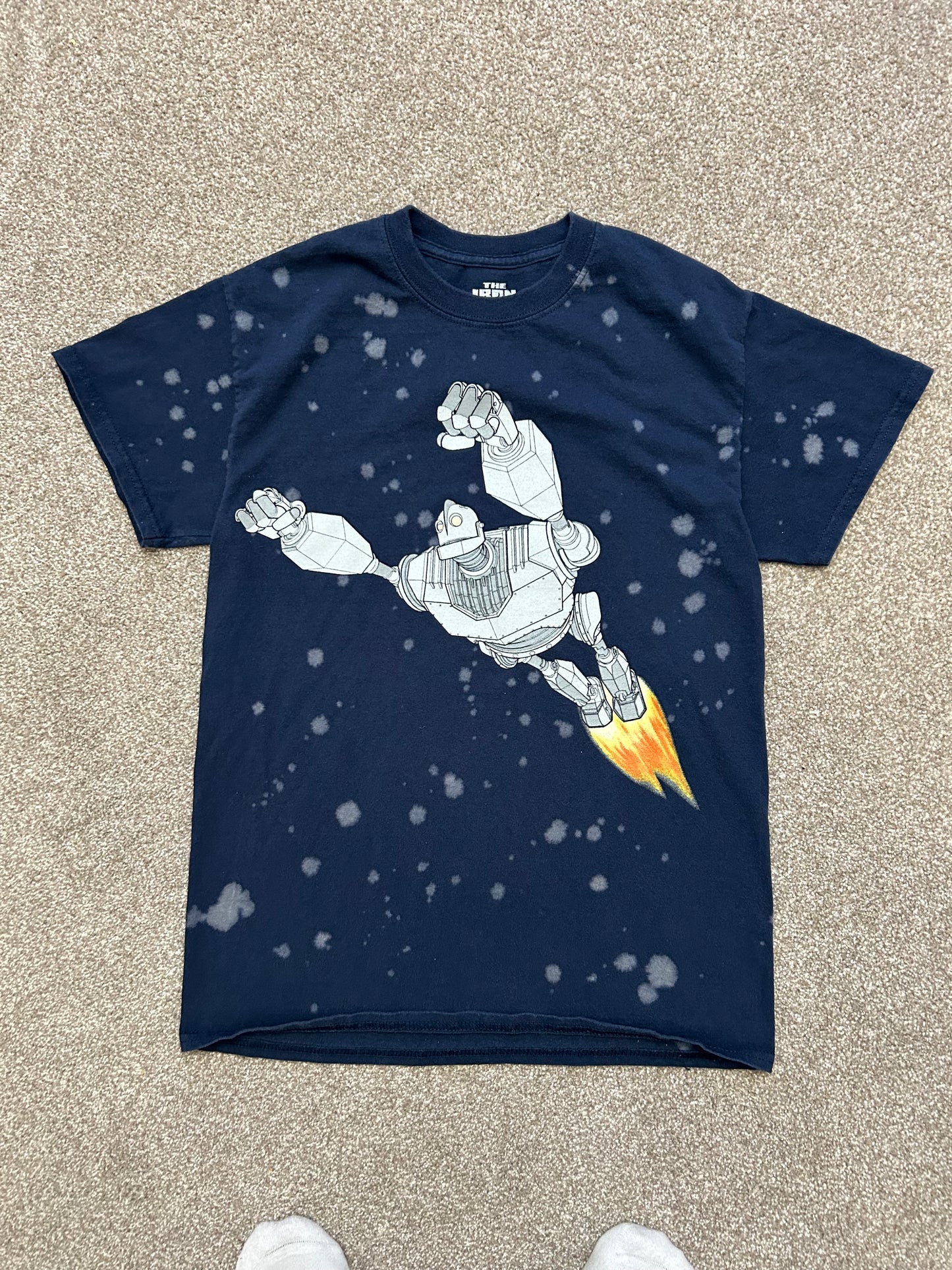 Iron Giant Dyed Tee Navy Blue Small