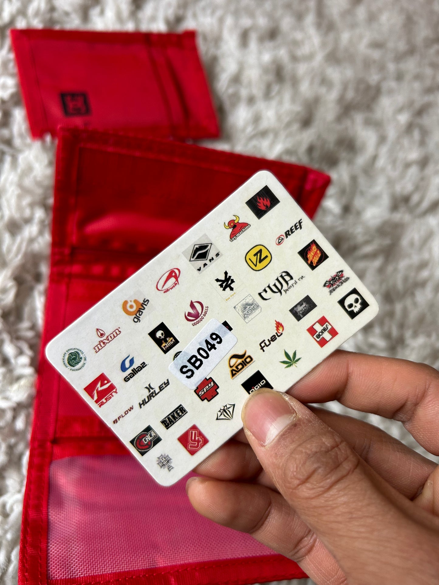 Y2K DC Trifold Wallet Red