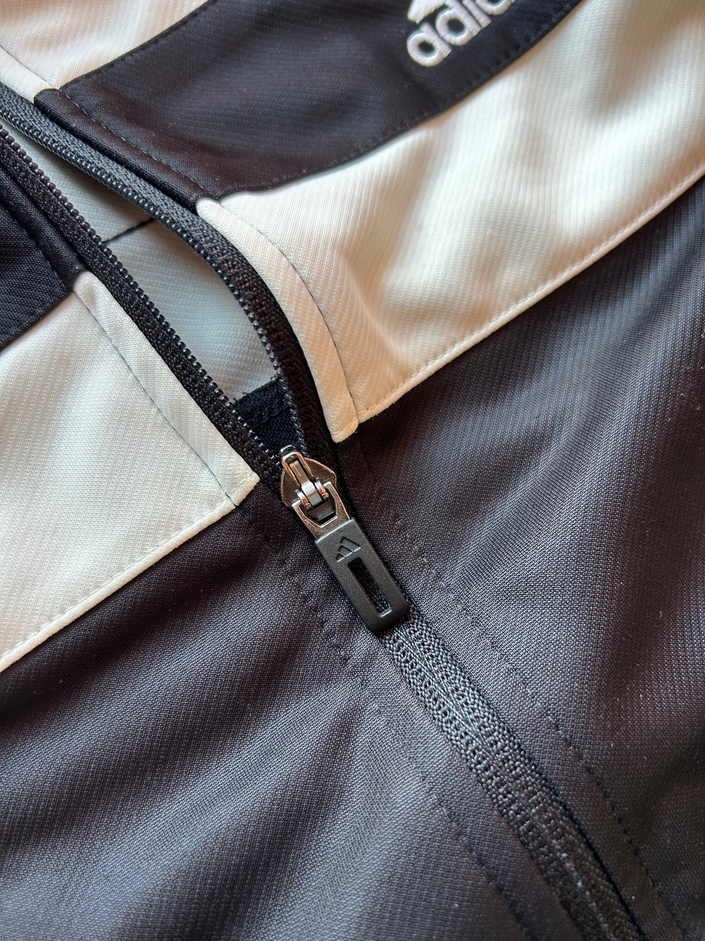 Vintage Adidas Track Jacket Black White Medium