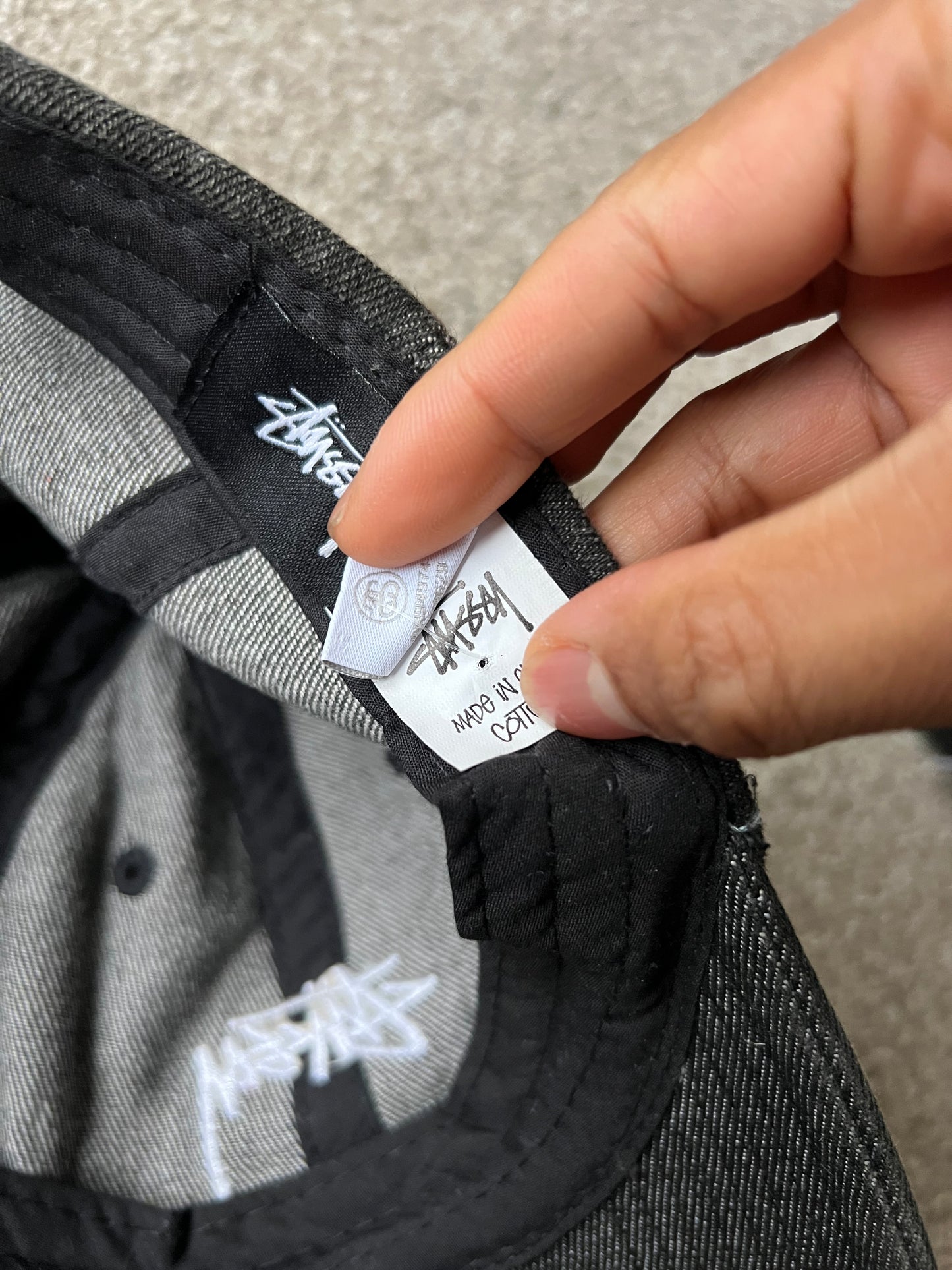 Stüssy Basic Washed Cap Charcoal