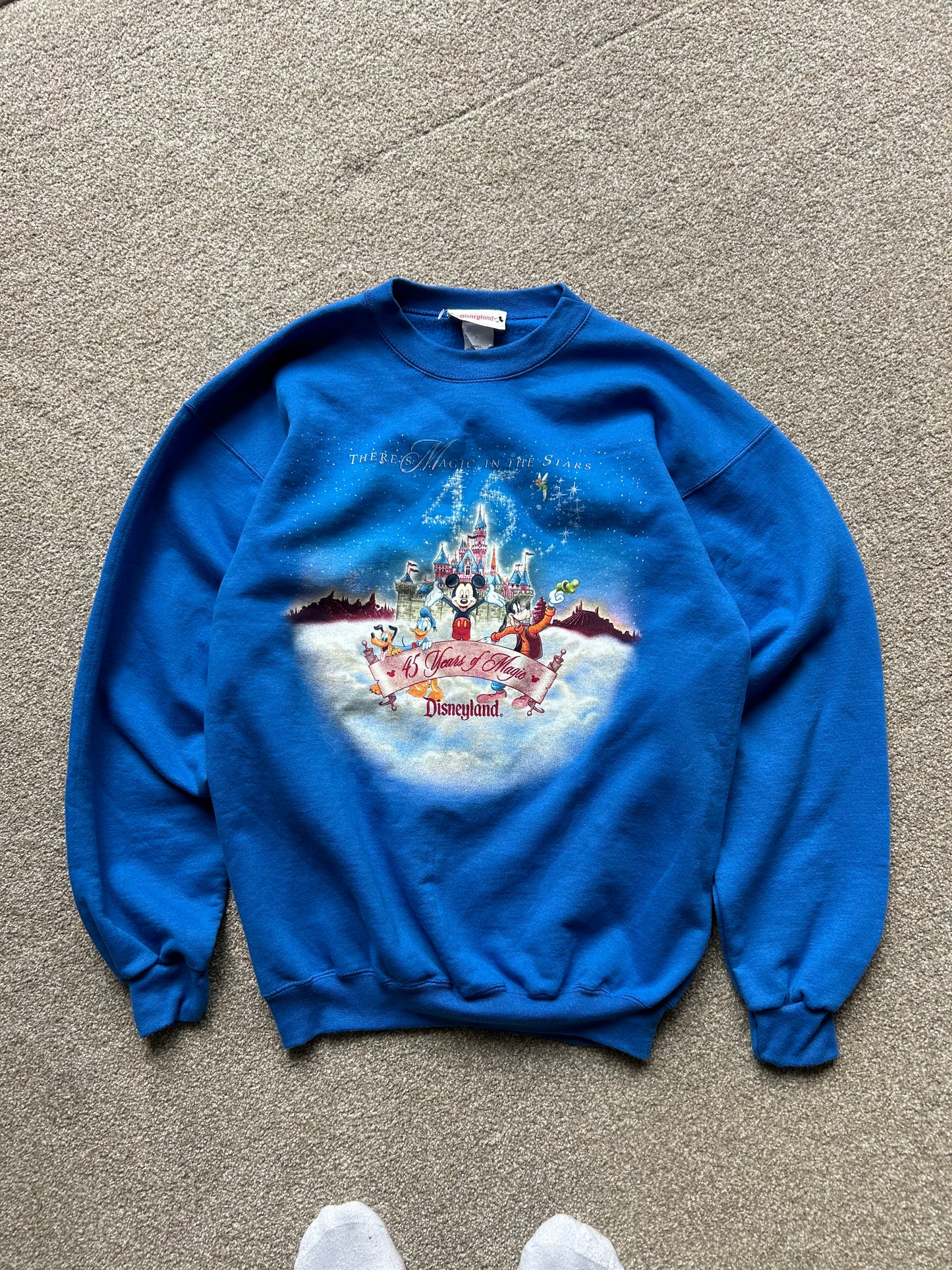 VINTAGE DISNEYLAND SWEATSHIRT Small Blue Made in USA