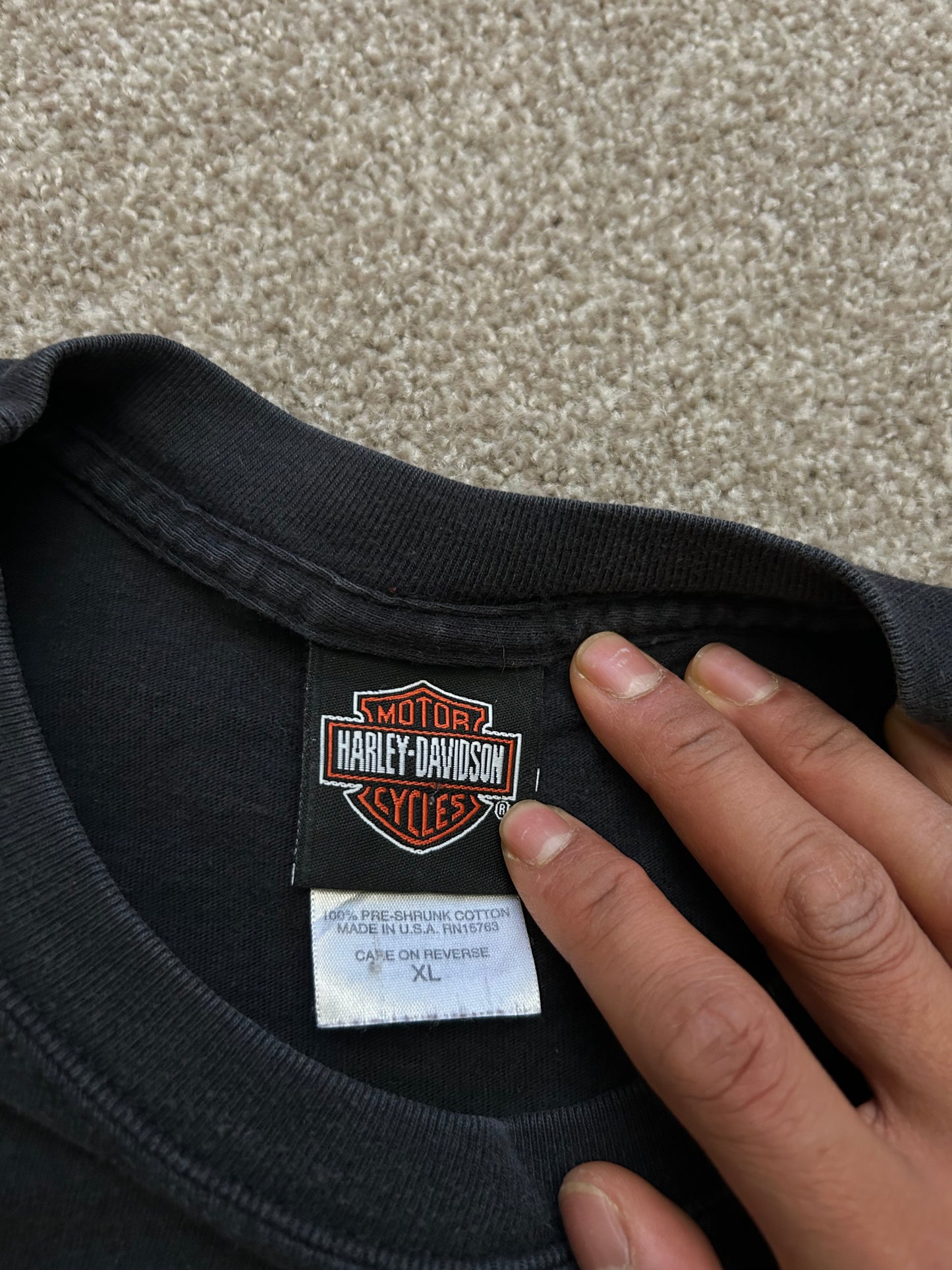 Harley Davidson Forever Skull Black Large New York Tee