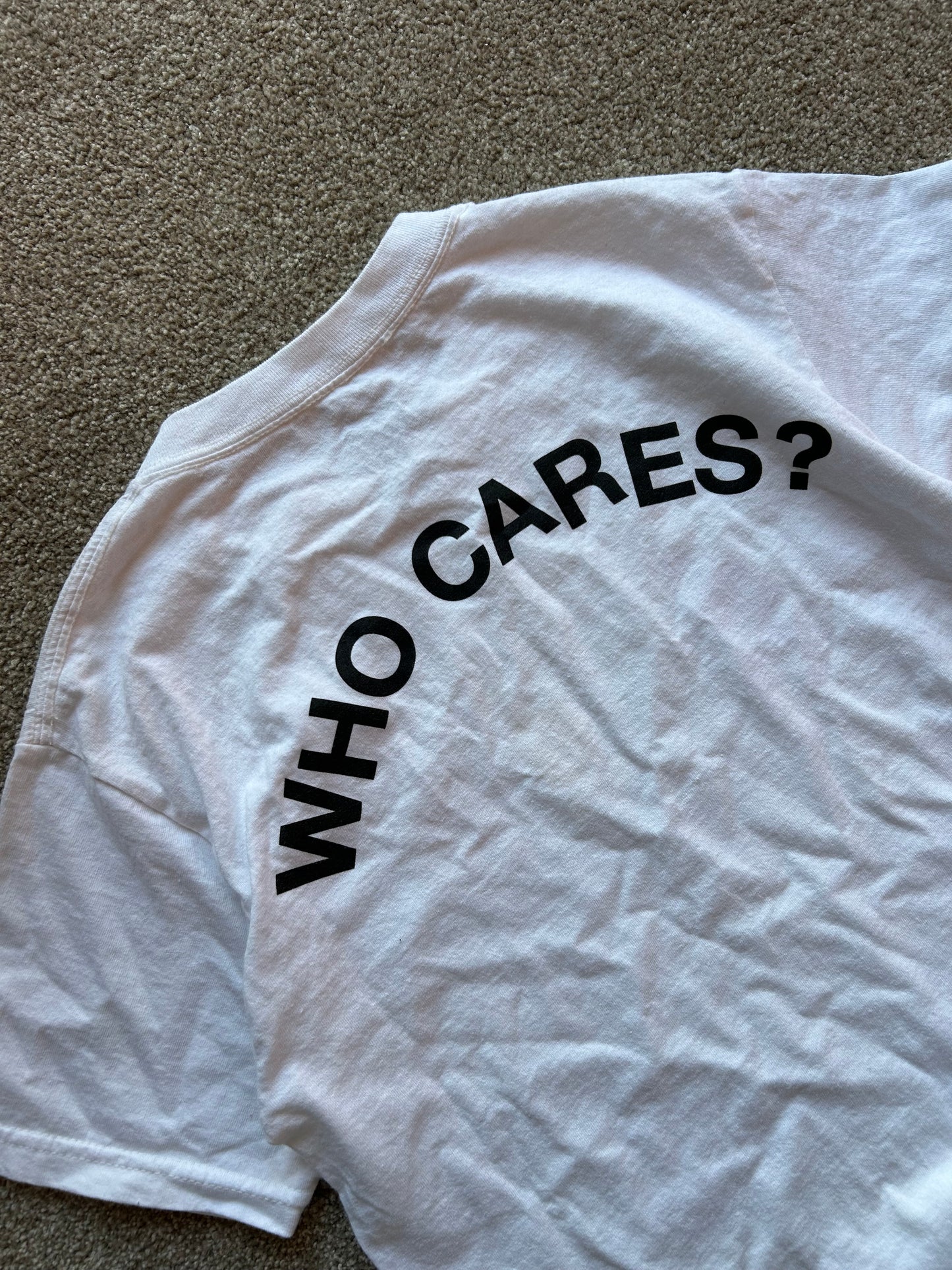 Who Cares? Rex Orange County Merch Tee Small White