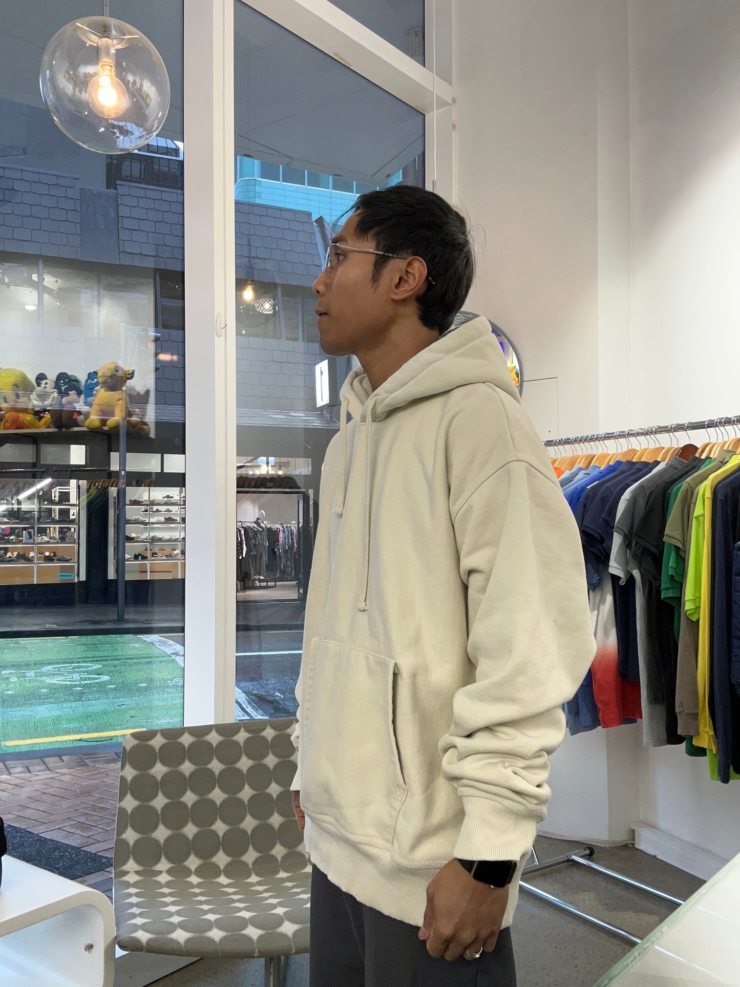 Stüssy hoodie Cream XL Embroid Script on the Hood