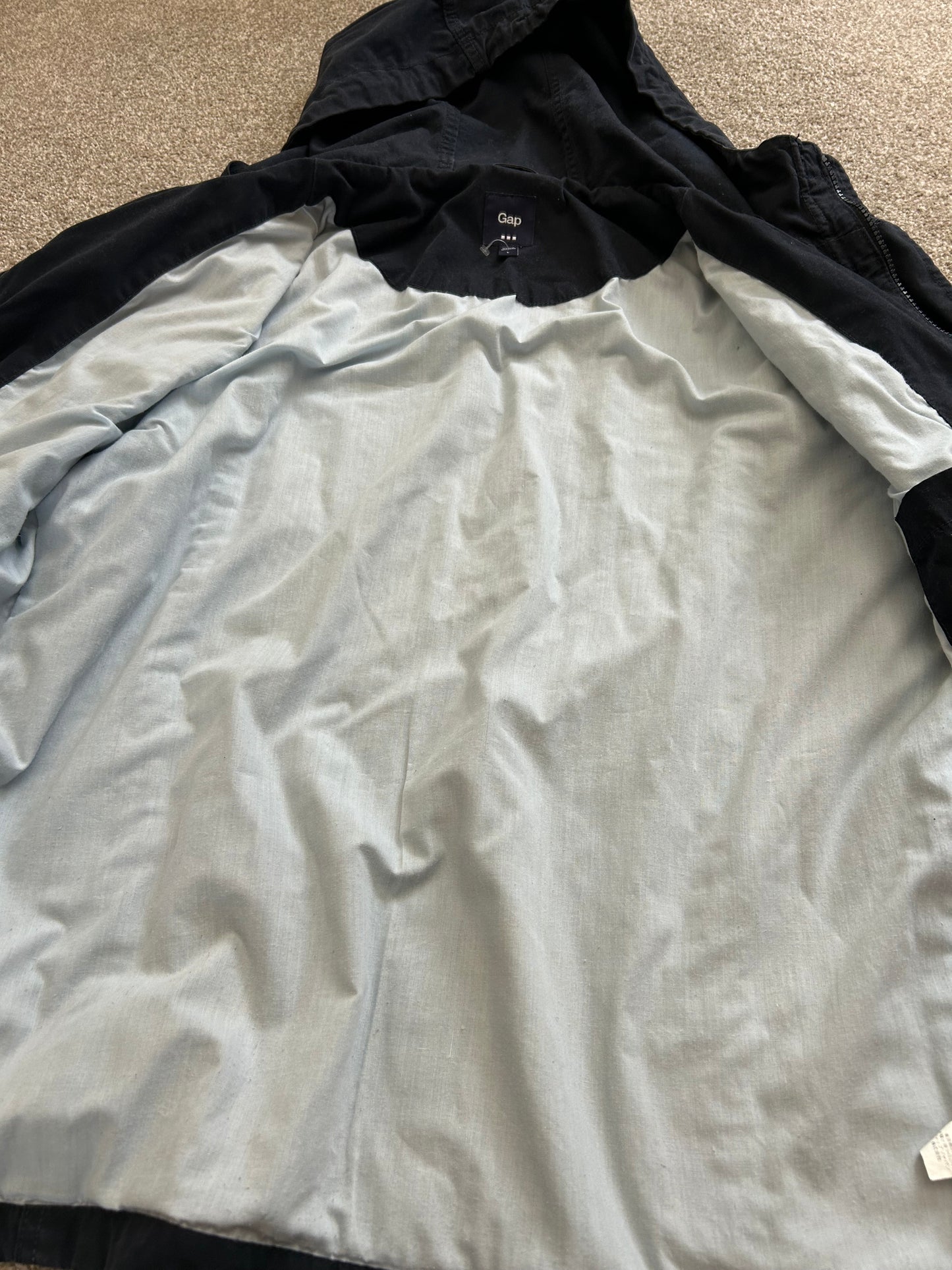 Gap Utility Jacket Navy Blue Large Coat Multipocket