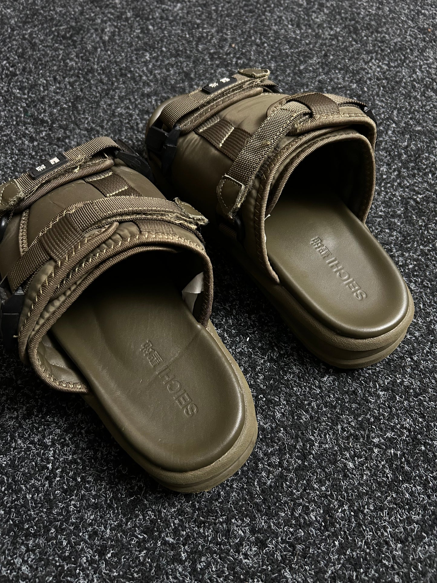 SEICHI YOROI Japan Utility Sandals size 8 Mens fits 7 Mens Olive