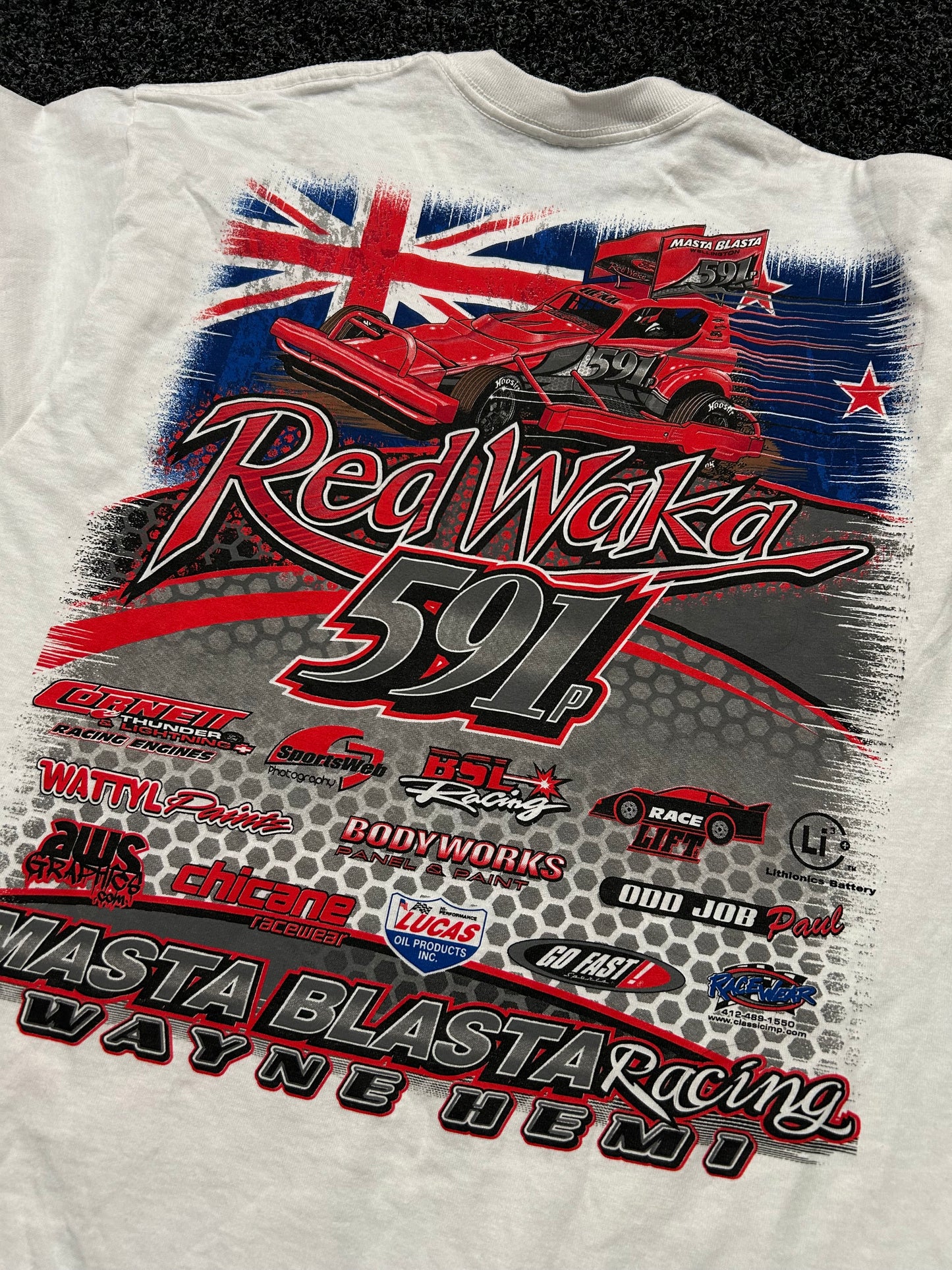 Red Waka Wayne Hemi Cartee Gildan Tag Medium New Zealand