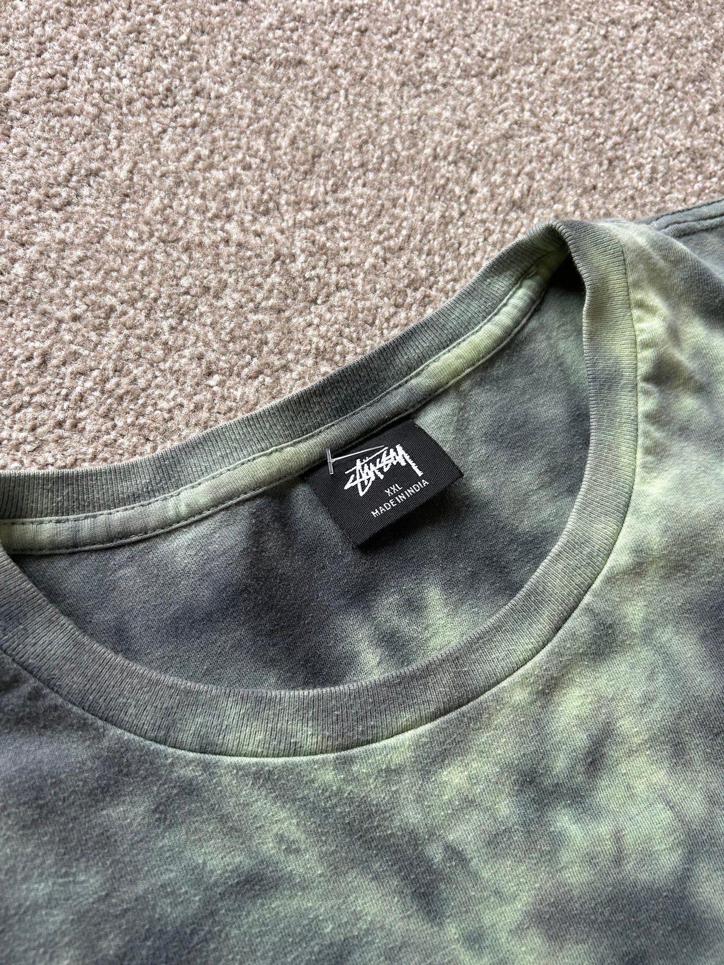 Stussy Tie Dye Green XXL Made in India