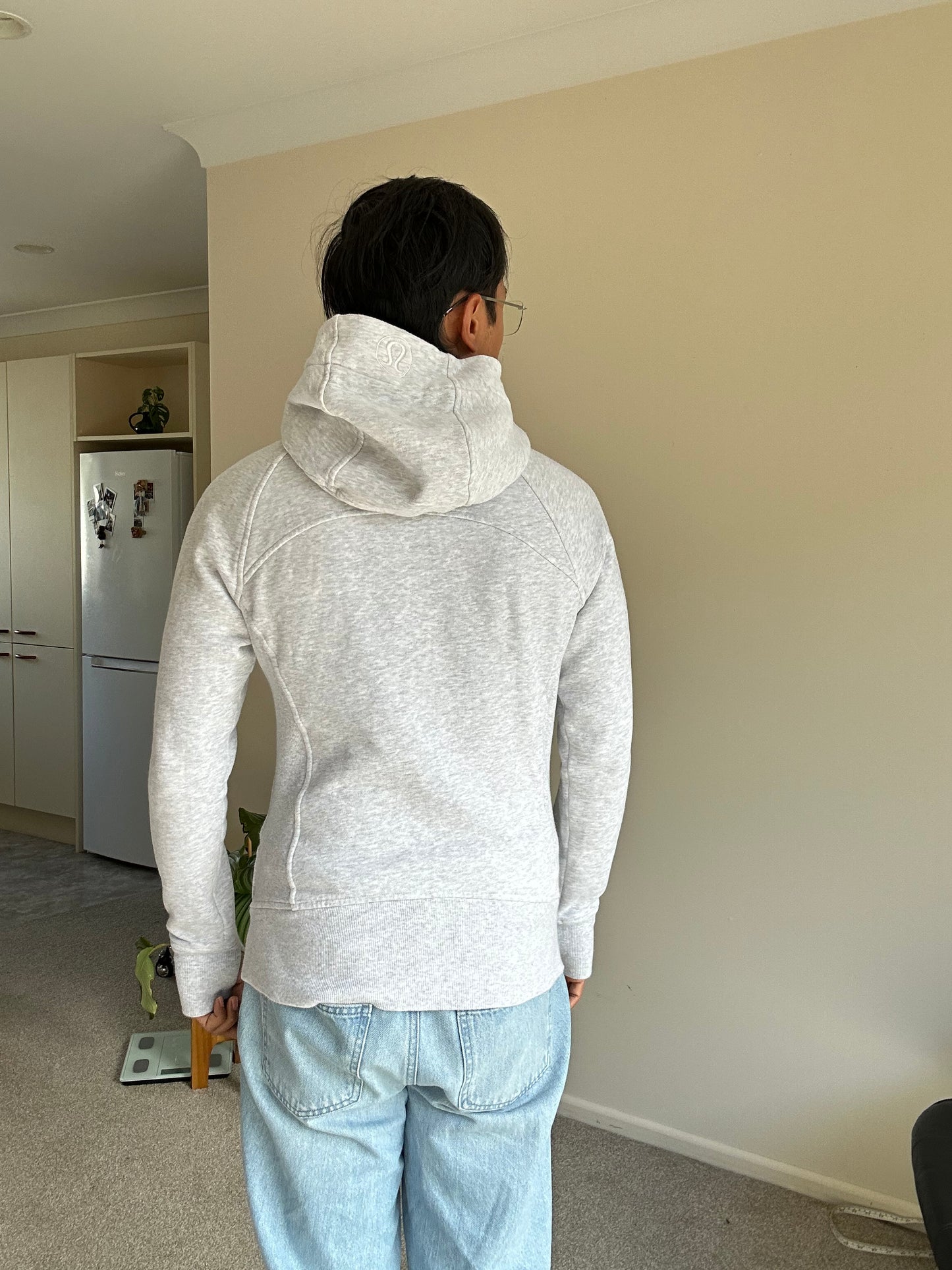 Lululemon Scuba Full-Zip Hoodie in grey cotton fleece size 6 Small