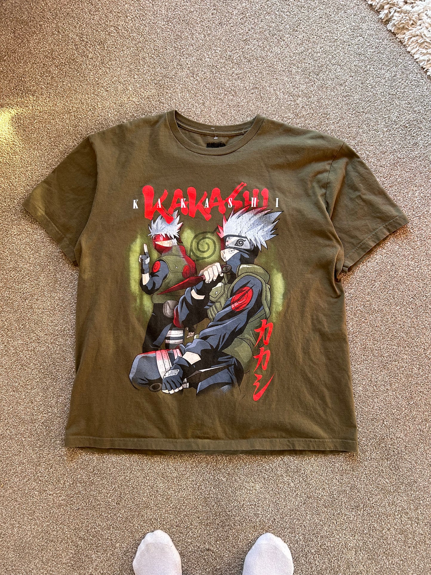 Goat Crew Naruto Kakashi Green XL Tee