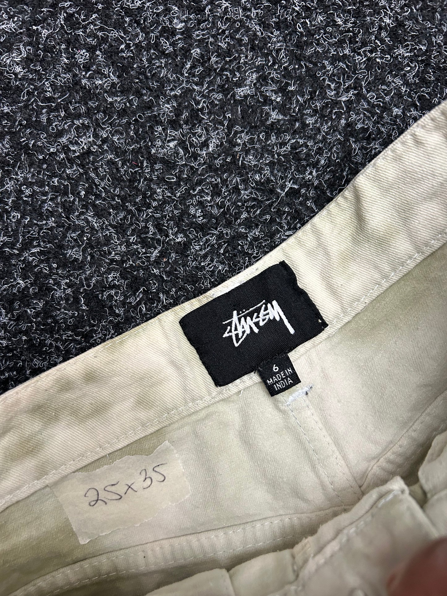 Stussy Stüssy Classic Womens White Green Tie dye Cotton Pants Size 6