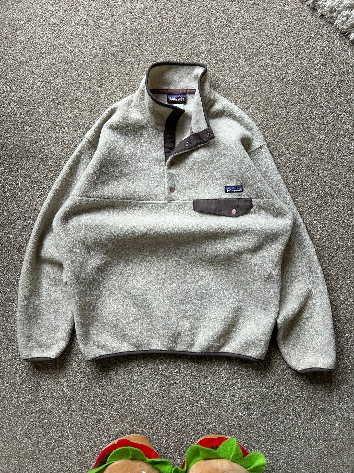 Patagonia Synchilla Snap-T SS05 Vintage Fleece Jacket Neutro Medium Oatmeal 2005