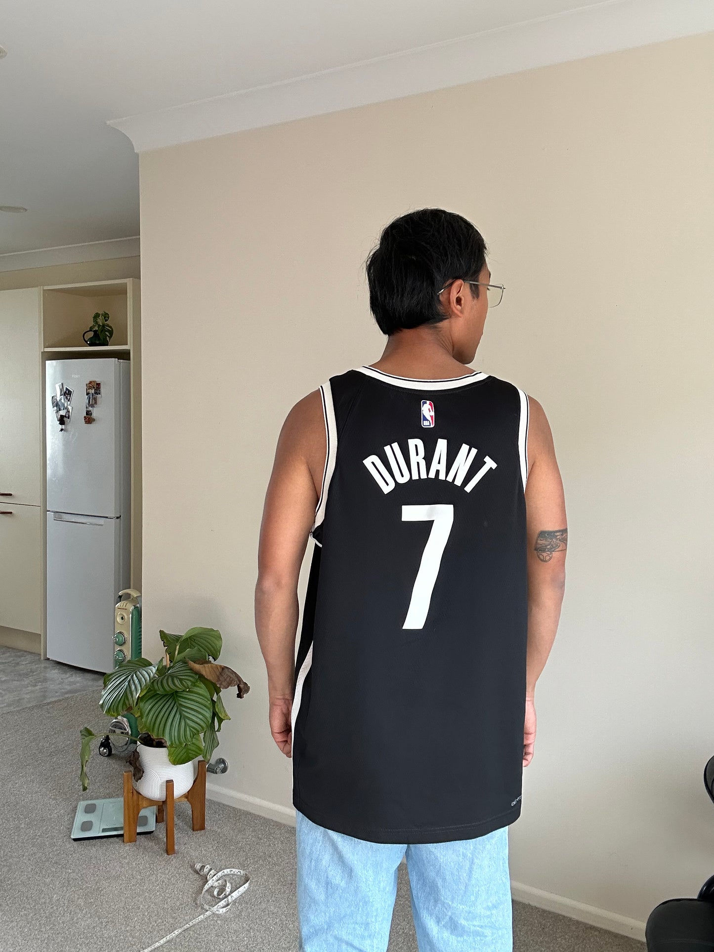 black Nike Kevin Durant Brooklyn Nets #7 Icon Edition Swingman jersey 2022 Large