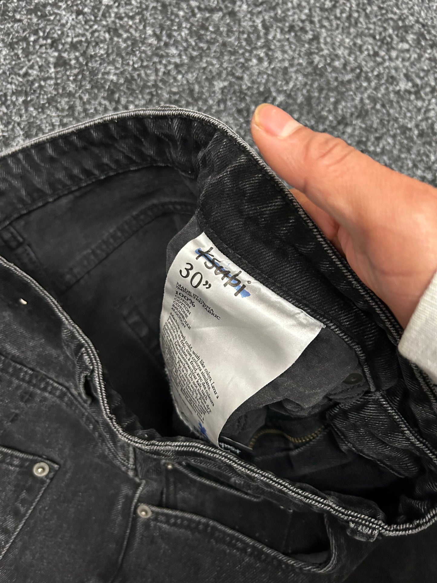 Ksubi Relaxed Fit Denim Black Jeans size 30 Flared