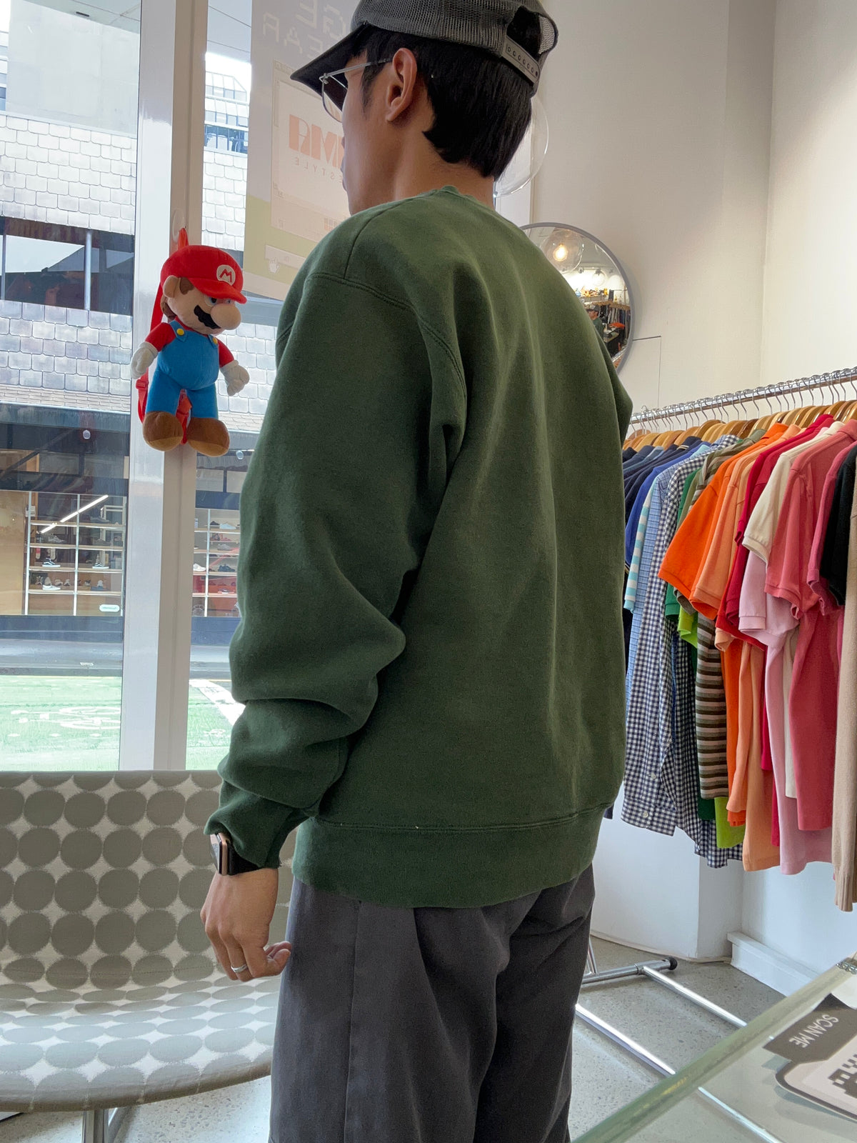 Vintage dark green Warner Bros. Looney Tunes Marvin the Martian crewneck sweatshirt Medium