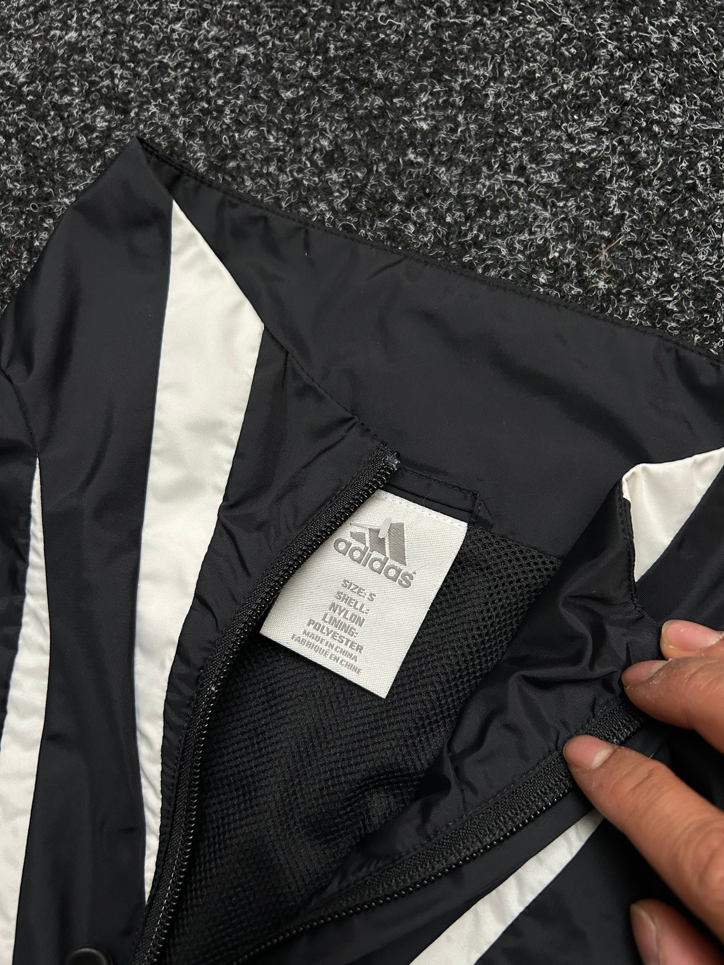 Adidas Men's Windbreaker Activewear Black Quarter Zip Jacket Size Medium