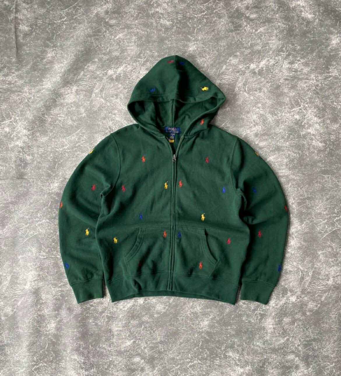 Polo RL Ralph Lauren Hoodie Green Small