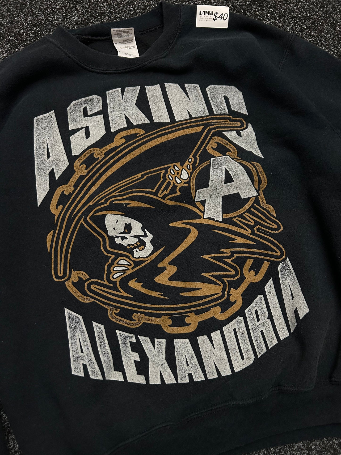 Asking Alexandria Grim Reaper Hoodie Medium