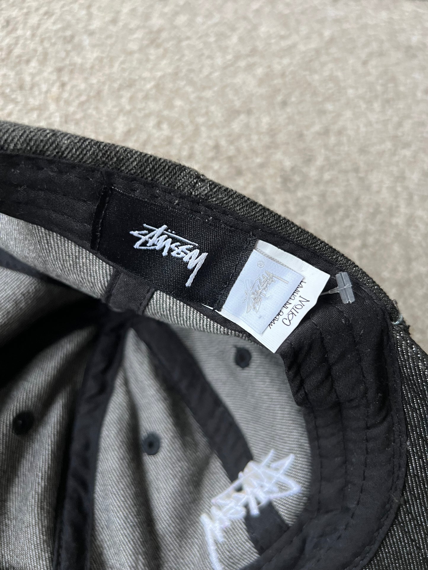 Stüssy Basic Washed Cap Charcoal