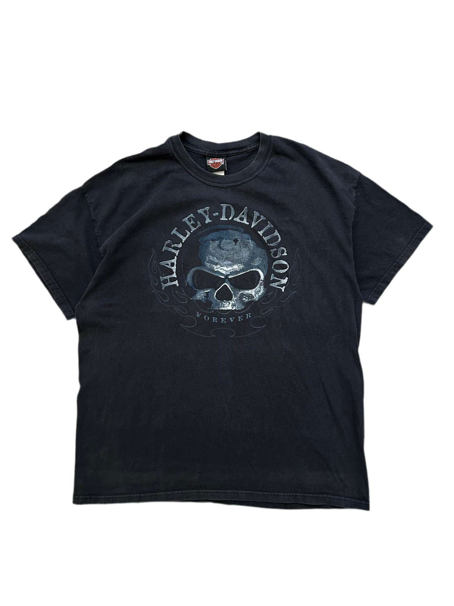 Harley Davidson Forever Skull Black Large New York Tee