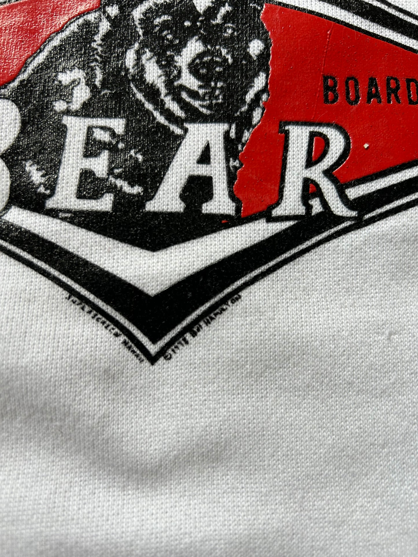 Vintage Bear Surfboards Large White Sweater