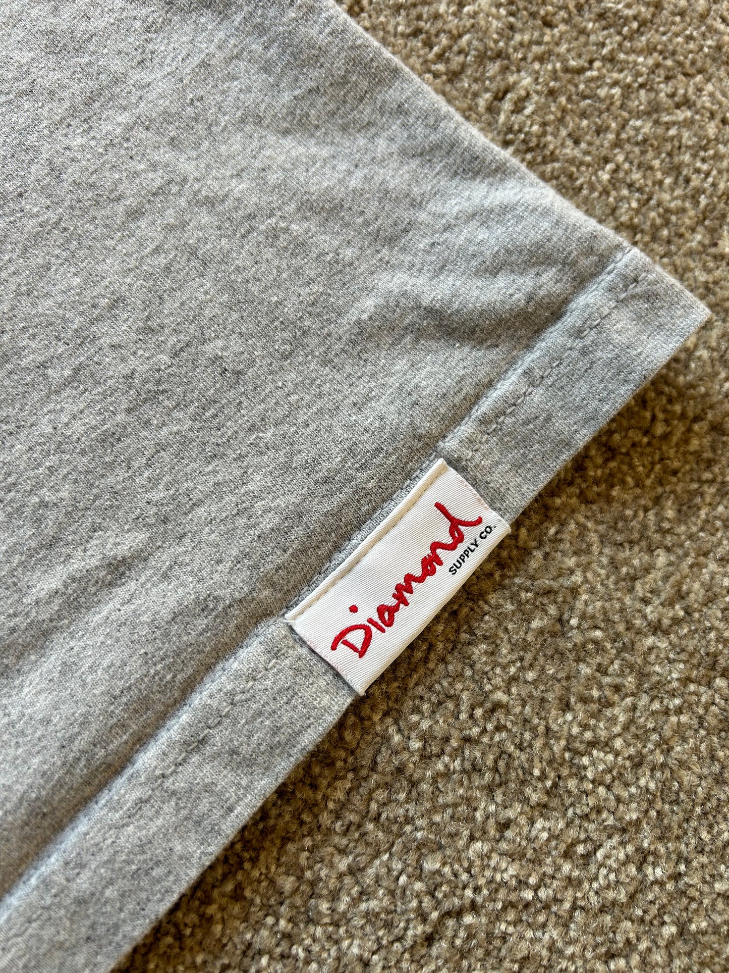 DIAMOND STONE CUT TSHIRT XLARGE HEATHER GREY