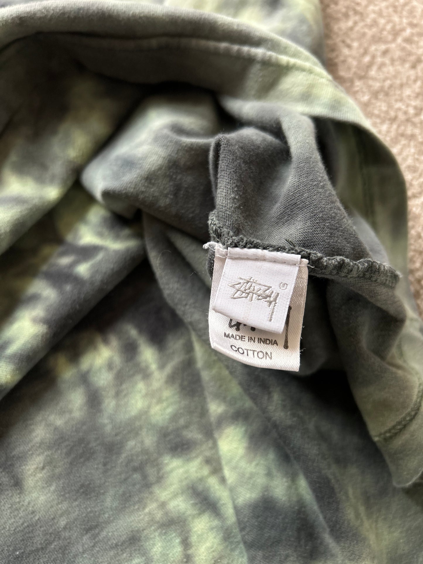 Stussy Tie Dye Green XXL Made in India