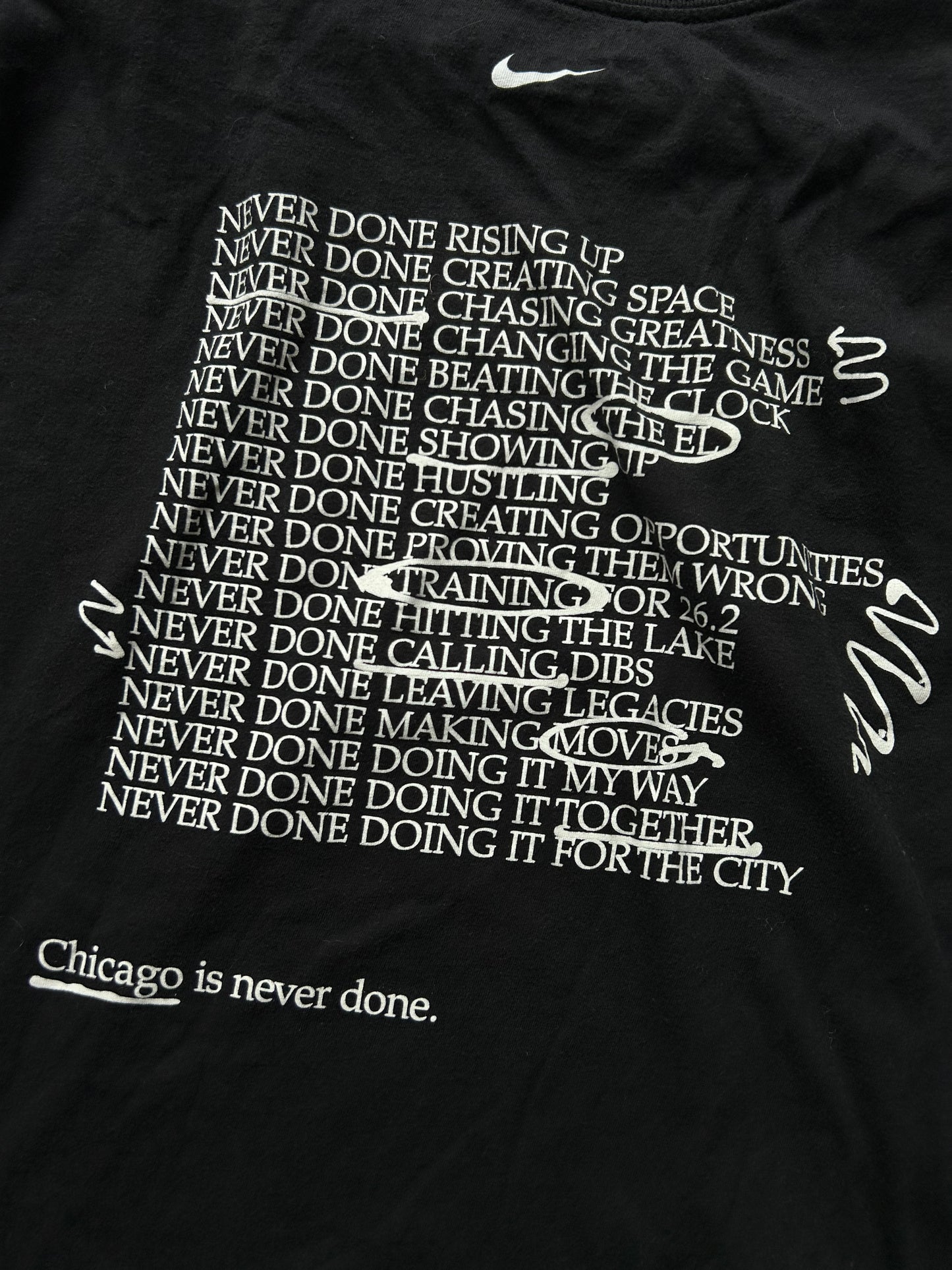 Nike Chicago Black Tee Large
