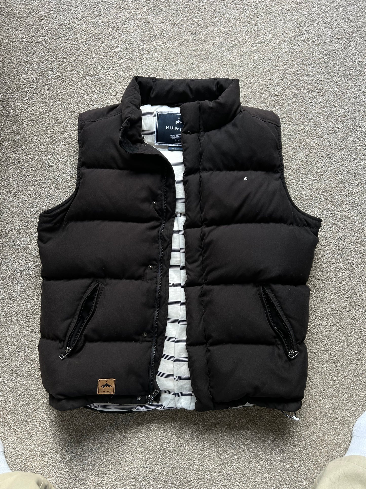 Huffer Men's Classic Down Vest Black Medium - Large